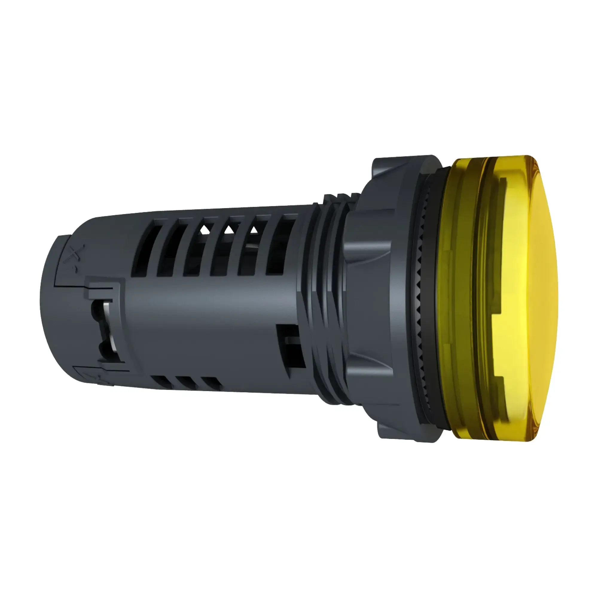 Schneider Electric XB5EVM8 Indicator light, Harmony XB5, plastic, monoblock, yellow, 22mm, universal LED, smooth dome, 230-240V AC (img_008)
