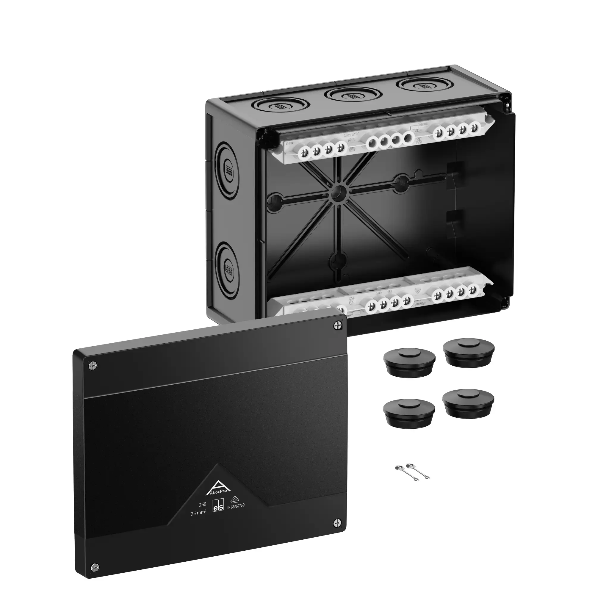 Spelsberg 42502001 Junction box, Type of protection IP66/IP67/IP69, max. 25², IK09, Protection class II, Ui 690V AC, Ui 690V DC, DLG, DNV, VDE, Halogen free (img_001) Spelsberg 42502001 Junction box, Type of protection IP66/IP67/IP69, max. 25², IK09, Protection class II, Ui 690V AC, Ui 690V DC, DLG, DNV, VDE, Halogen free (img_001)