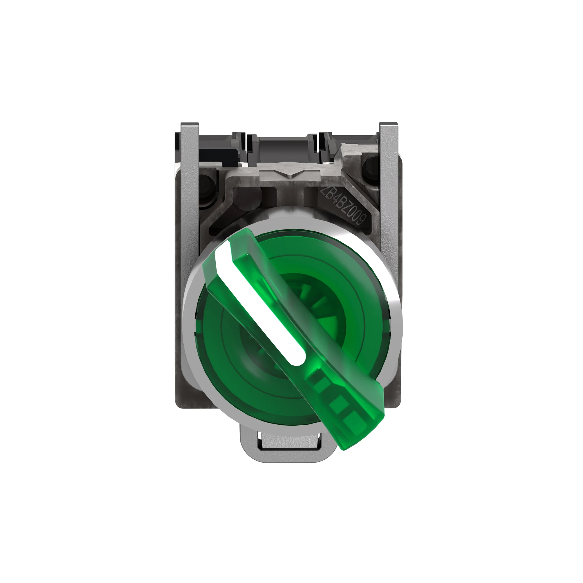 Schneider Electric XB4BK123G5 Illuminated selector switch, Harmony XB4, metal, 22mm, green, universal LED, 2 positions, 1NO+1NC, 110-120V AC (img_006)