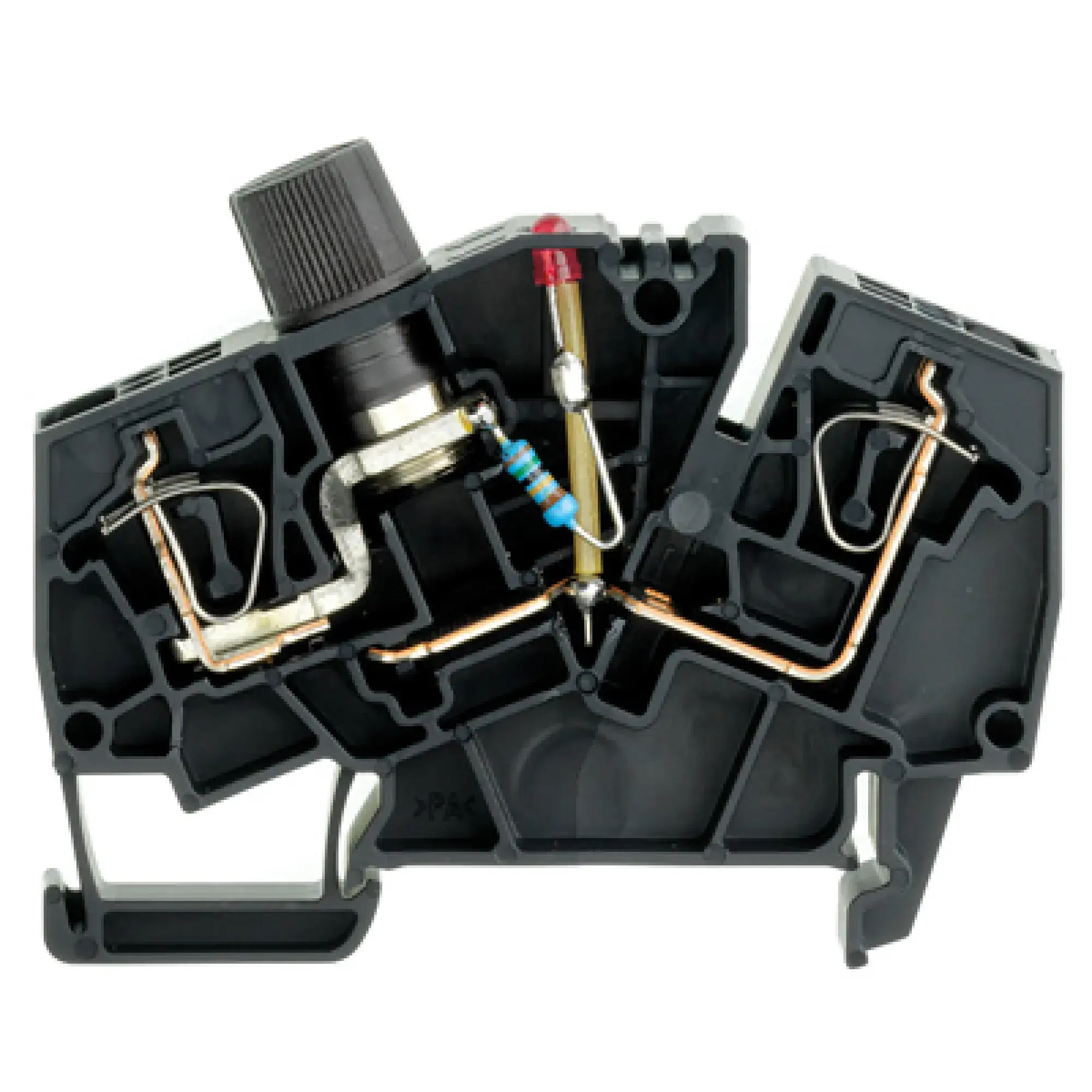 Weidmüller 1879730000 Fuse terminal, Tension-clamp connection, black, 2.5 mm², 10 A, 250 V, Number of connections: 2, Number of levels: 1, TS 35 (img_001) Weidmüller 1879730000 Fuse terminal, Tension-clamp connection, black, 2.5 mm², 10 A, 250 V, Number of connections: 2, Number of levels: 1, TS 35 (img_001)
