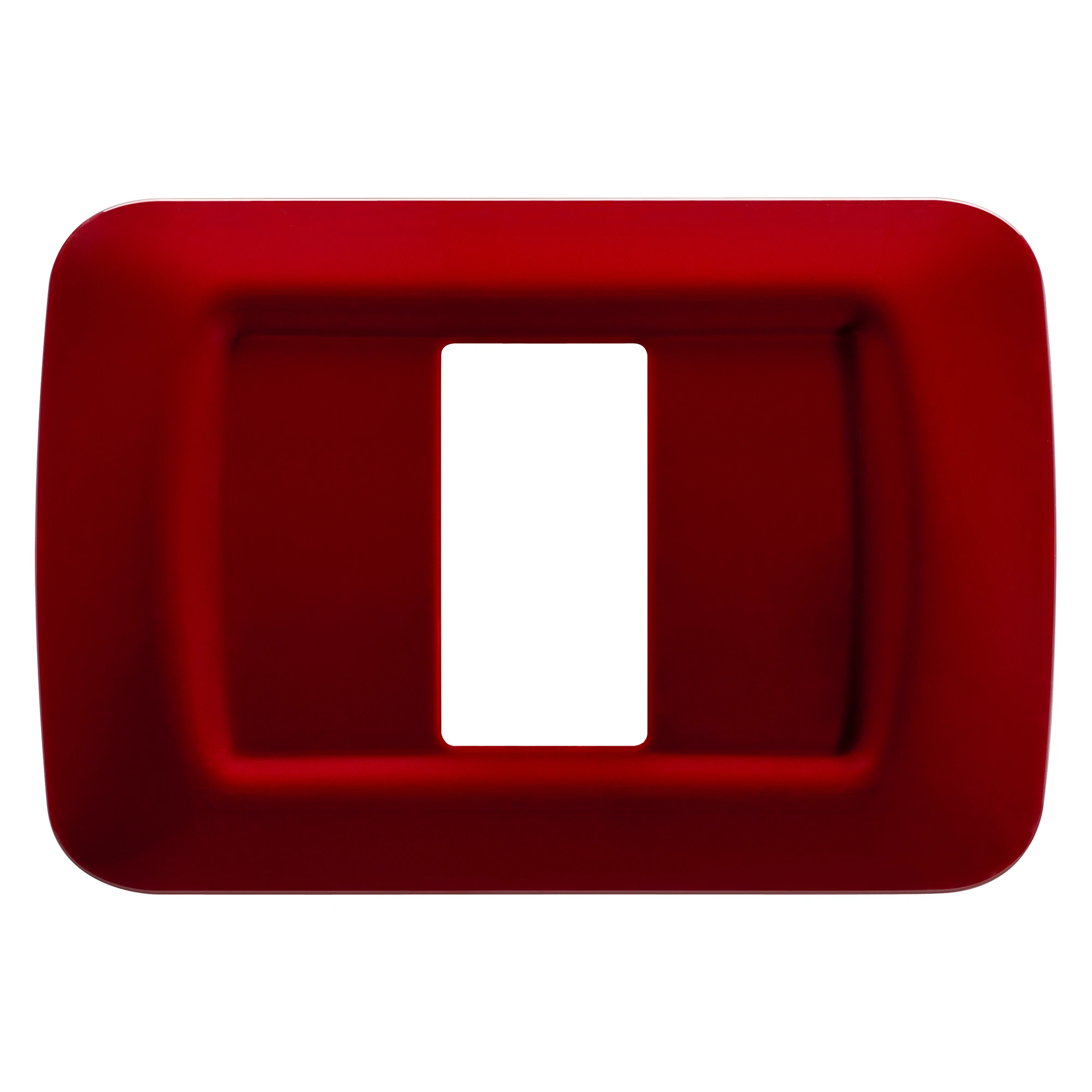 GEWISS GW22531 TOP SYSTEM PLATE - IN TECHNOPOLYMER GLOSS FINISHING - 1 GANG - CLASSIC BURGUNDY - SYSTEM (img_001)