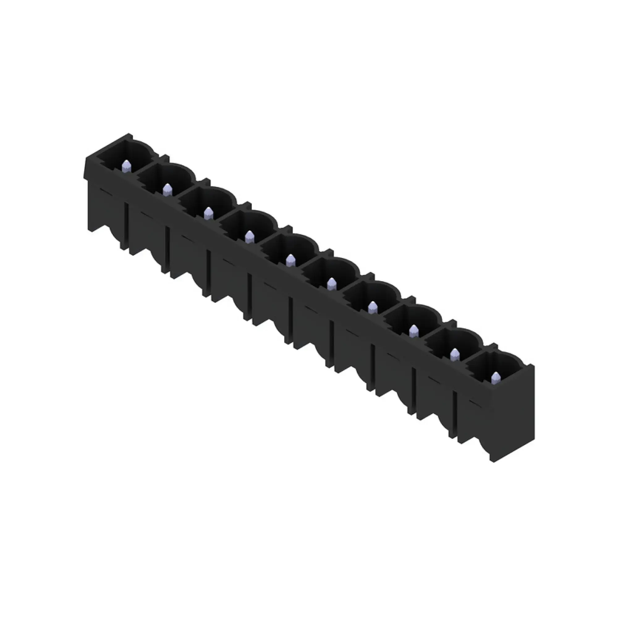 Weidmüller 1122610000 PCB connector (board connection), 500 V, 29 A, Pitch in mm: 7.62, Number of poles: 10, THT solder connection, Box (img_001)