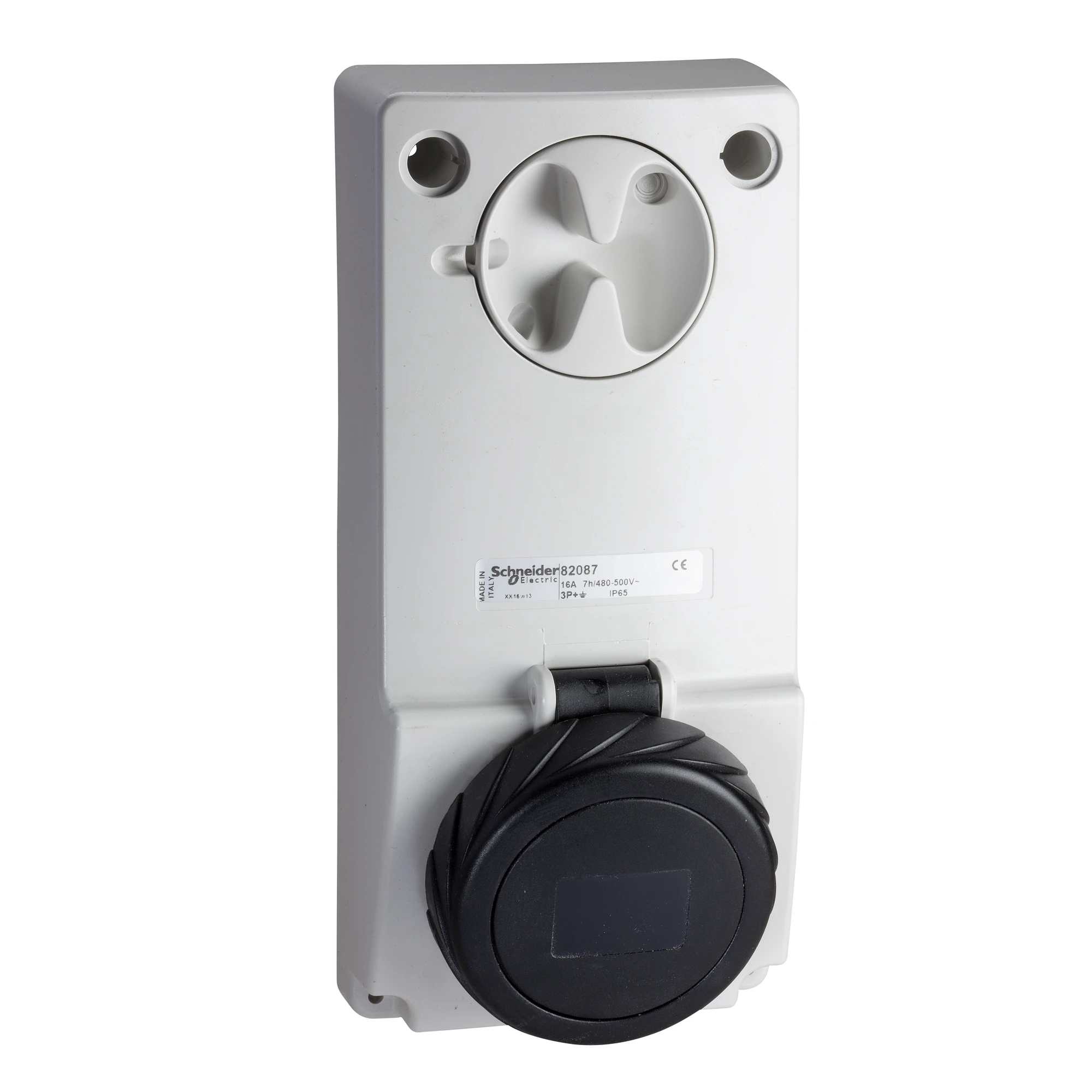 Schneider Electric 82098 Surface-mounted socket locked, 32A, 3p+E, 480-500 V AC, IP65 (img_001) Schneider Electric 82098 Surface-mounted socket locked, 32A, 3p+E, 480-500 V AC, IP65 (img_001)