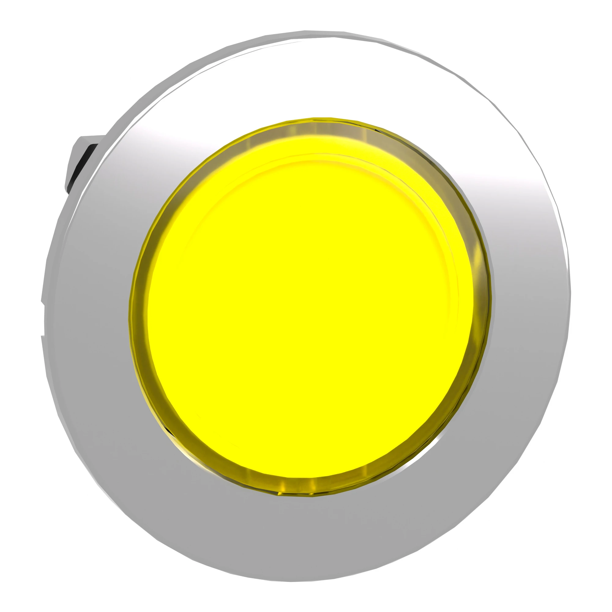 Schneider Electric ZB4FA88 Illuminated pushbutton, Front element, Harmony XB4F, Metal, 30mm, yellow, for universal LED, for insertable label (img_001)