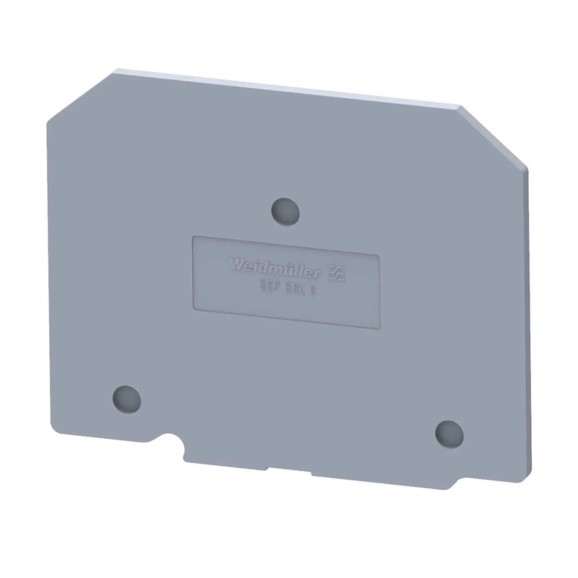 Weidmüller 2615010000 End plate (terminals), grey, Height: 63.5 mm, Width: 2 mm, V-0, Polyamide (img_001)