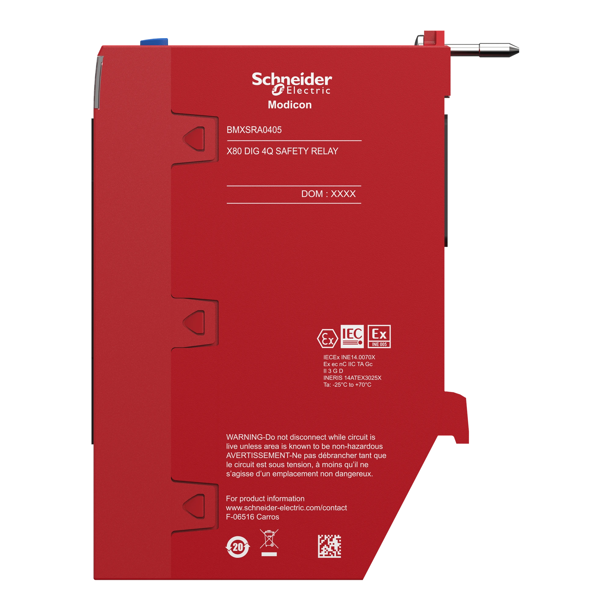 Schneider Electric BMXSRA0405 Modicon M580S Safety Module, digital, 4 outputs, relay, 24V DC, 24-230V AC, isolated outputs (img_005) Schneider Electric BMXSRA0405 Modicon M580S Safety Module, digital, 4 outputs, relay, 24V DC, 24-230V AC, isolated outputs (img_005)
