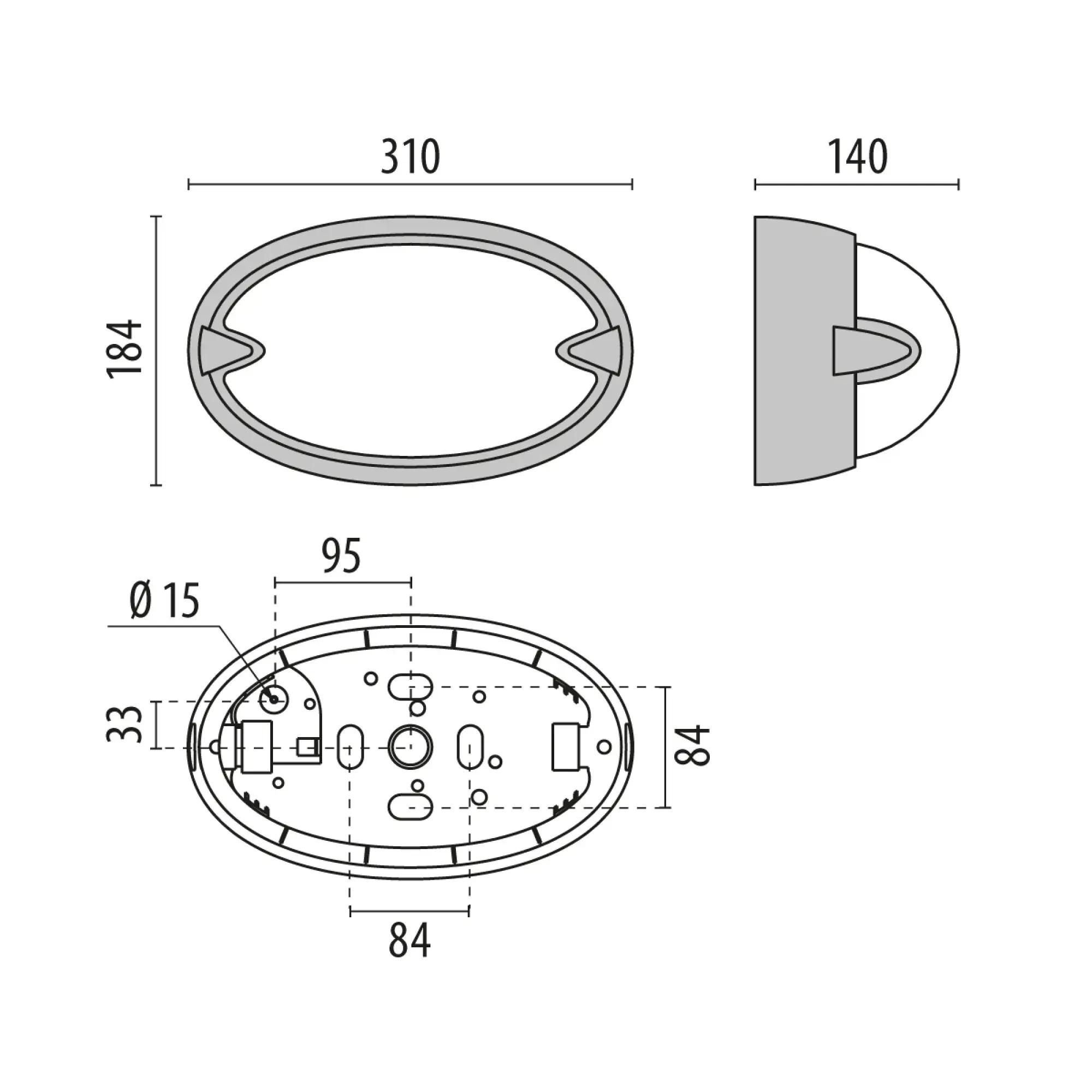 Performance iN Lighting 3100147 LED-Wandleuchte 3000K 11,5W statisch symmetrische extrabreite Streuoptik 3100147 (img_003)