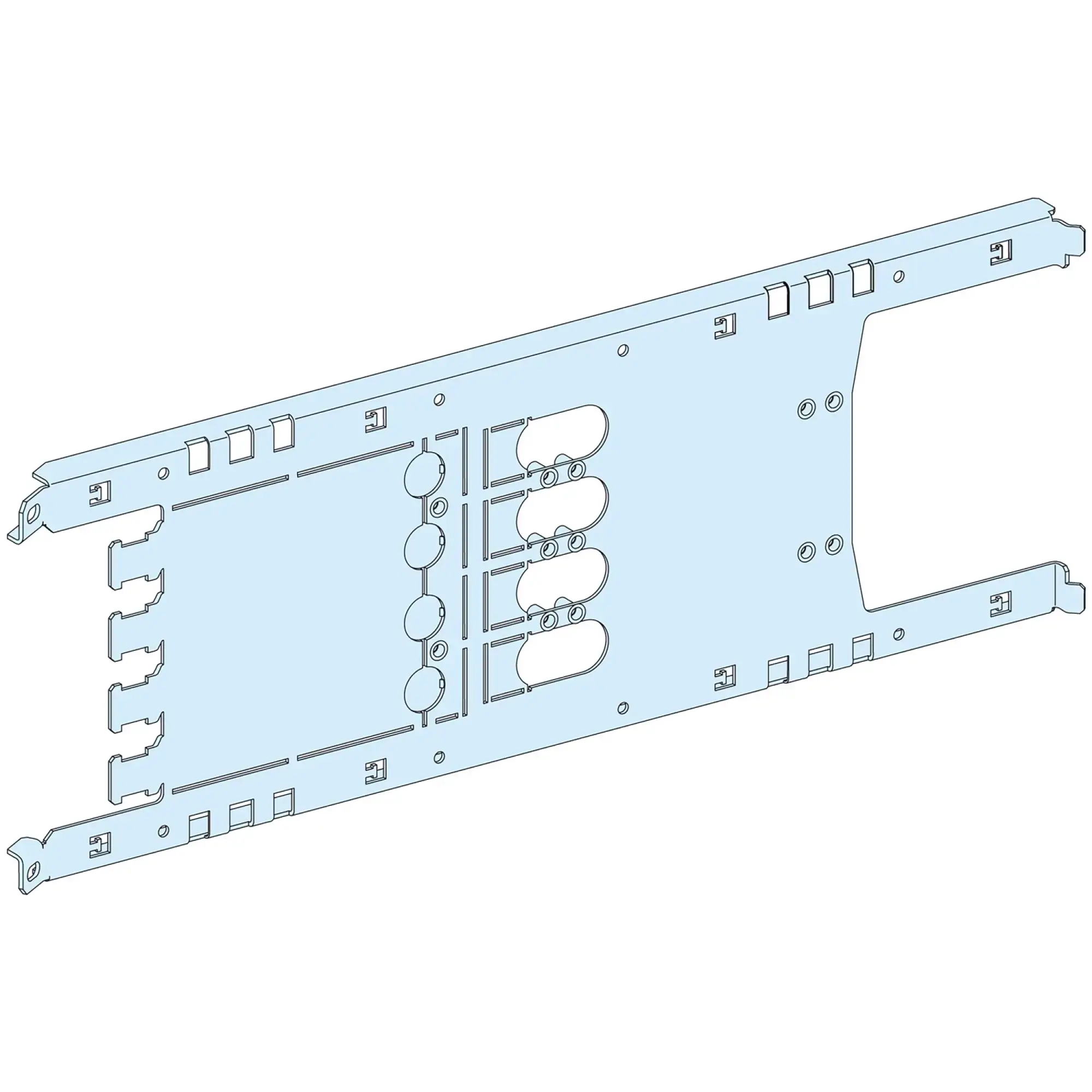 Schneider Electric LVS03414 PrismaSeT-P, Mounting plate, ComPacT NSX/NSX Vigi100-250 4-pole,Plug-in technology,horizontal,Width=650mm,Height=4Modules (img_002) Schneider Electric LVS03414 PrismaSeT-P, Mounting plate, ComPacT NSX/NSX Vigi100-250 4-pole,Plug-in technology,horizontal,Width=650mm,Height=4Modules (img_002)