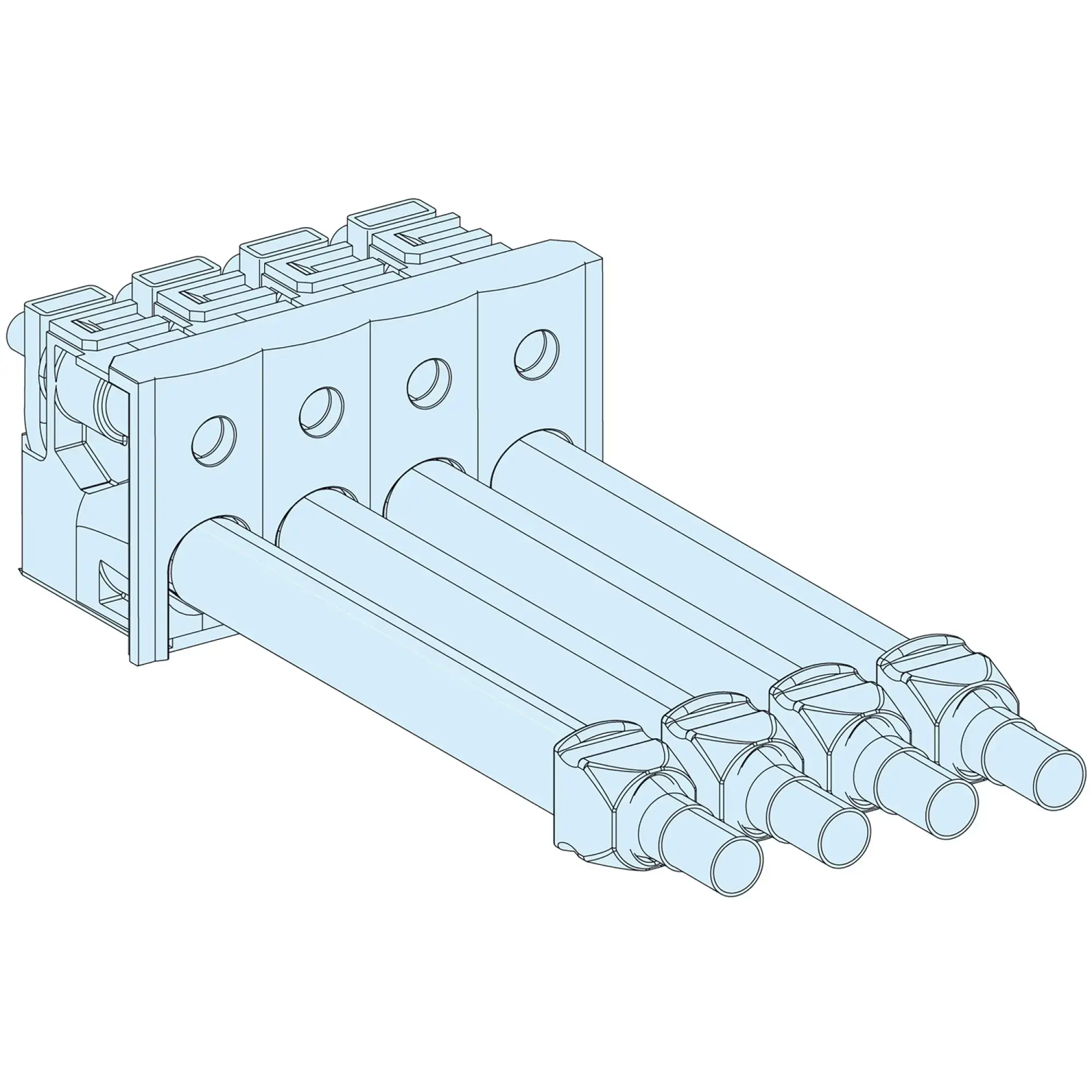 Schneider Electric LVS04147 PrismaSeT-P, Linergy BW, Bus bar connection block, 160A, 4-pole, Length=150mm (img_002) Schneider Electric LVS04147 PrismaSeT-P, Linergy BW, Bus bar connection block, 160A, 4-pole, Length=150mm (img_002)