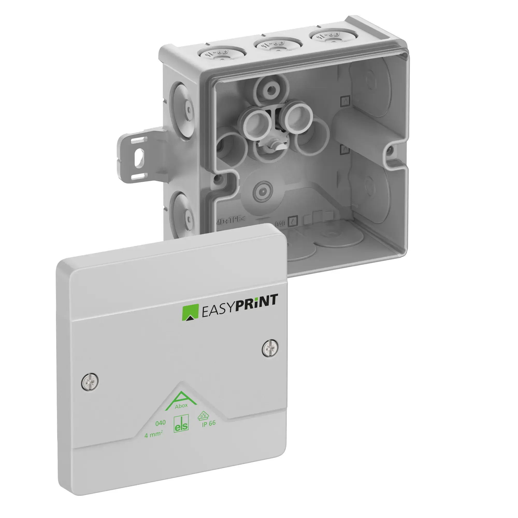 Spelsberg 804401EP Junction box, Type of protection IP66, max. 4², Impact strength IK07, Protection class II, Ui 1000V AC, Ui 1000V DC, DLG, VDE, Halogen free (img_001) Spelsberg 804401EP Junction box, Type of protection IP66, max. 4², Impact strength IK07, Protection class II, Ui 1000V AC, Ui 1000V DC, DLG, VDE, Halogen free (img_001)