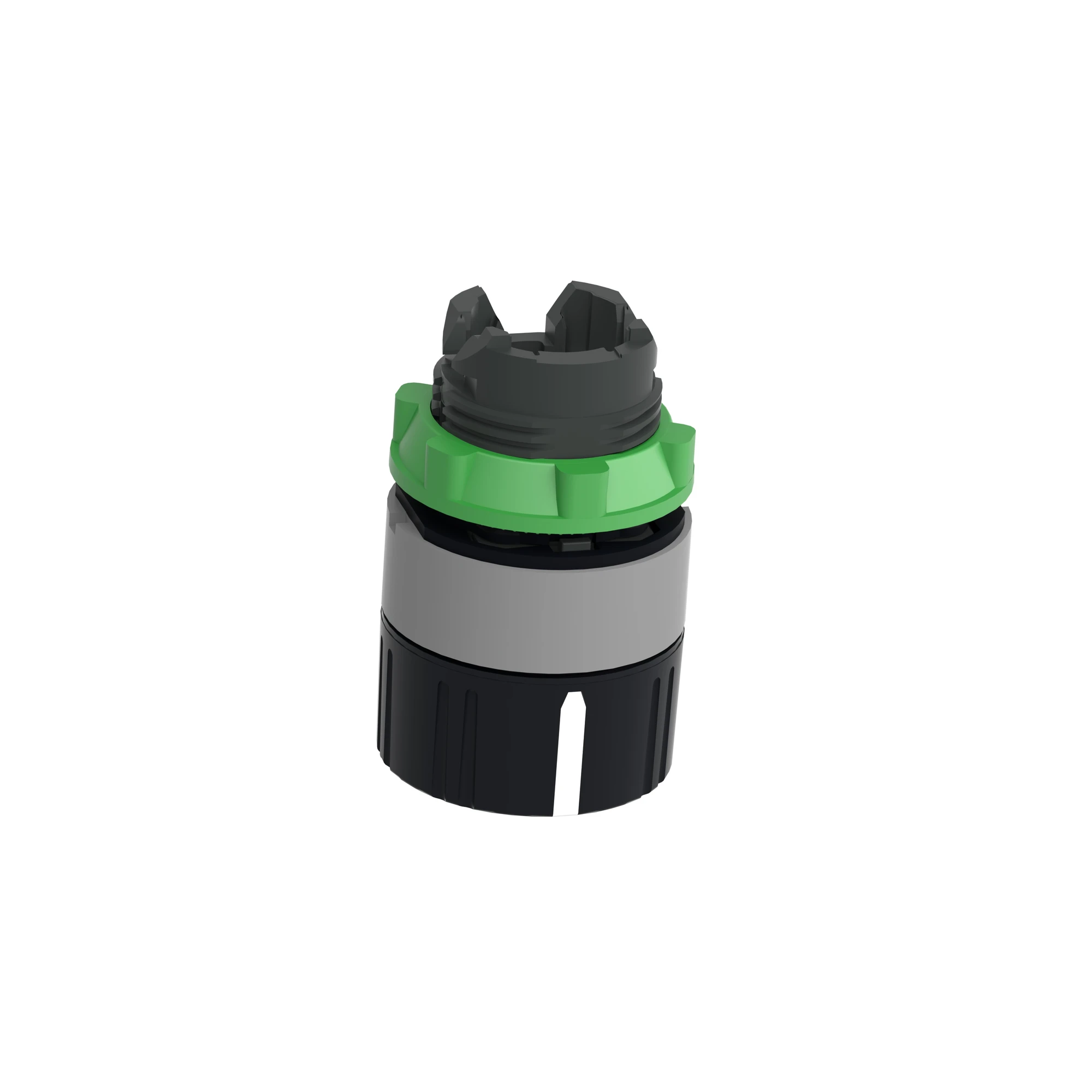 Schneider Electric ZB5AD59C0 Rotary switch, front element, Harmony XB5, plastic, 22mm, light gray, black, 3 positions, center locking (img_007)