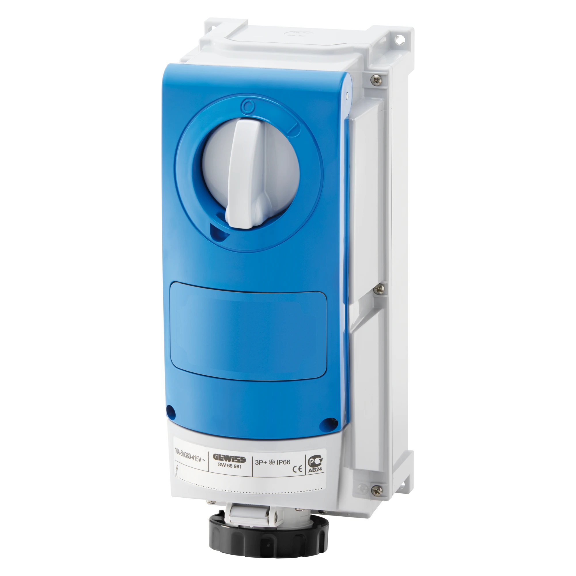GEWISS GW66533 IEC Steckdose schaltbar senkrecht mit Gehaeuse 63A/4 pol. 500V IP66 (img_001) GEWISS GW66533 IEC Steckdose schaltbar senkrecht mit Gehaeuse 63A/4 pol. 500V IP66 (img_001)