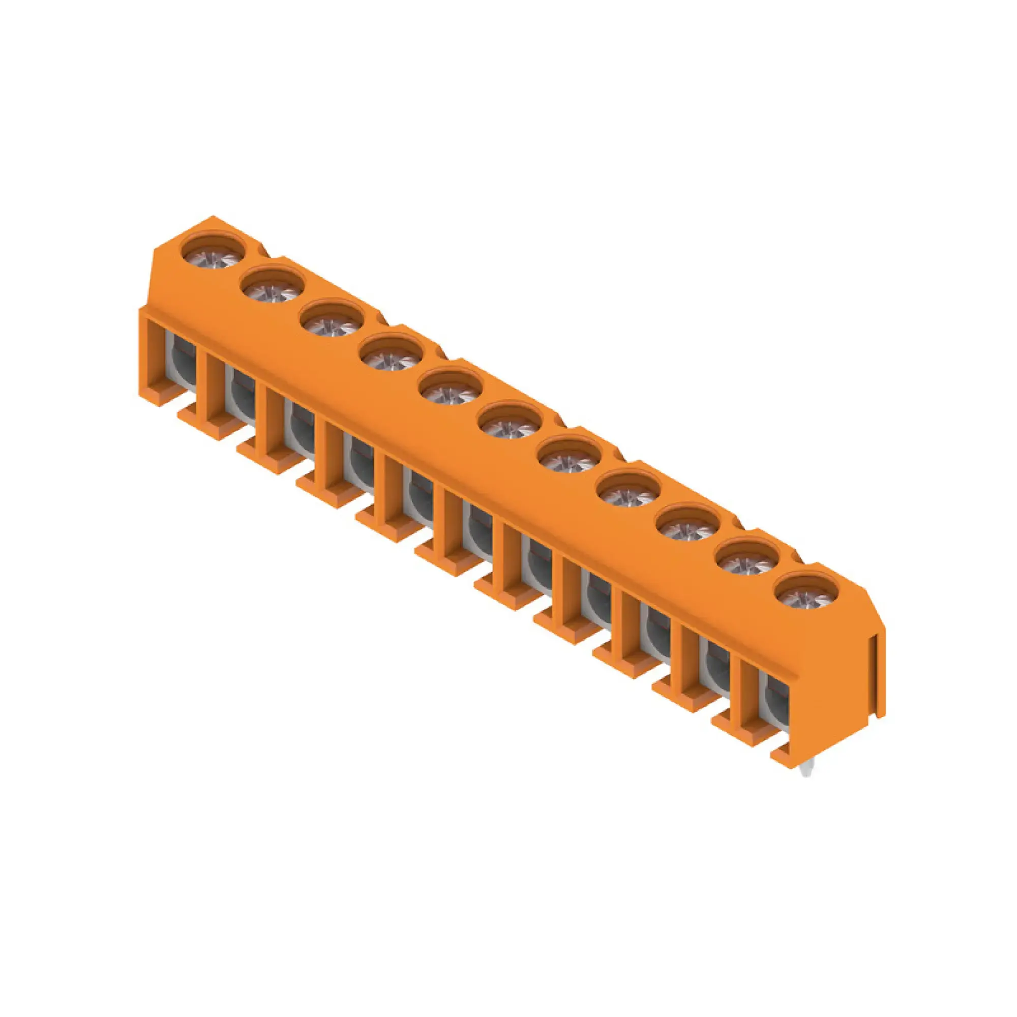 Weidmüller 1234730000 PCB terminal, 250 V, 24 A, Pitch in mm: 5.00, 2.5 mm², Number of poles: 11, Pressure clamp connection, THT solder connection, 90°, Box (img_004)