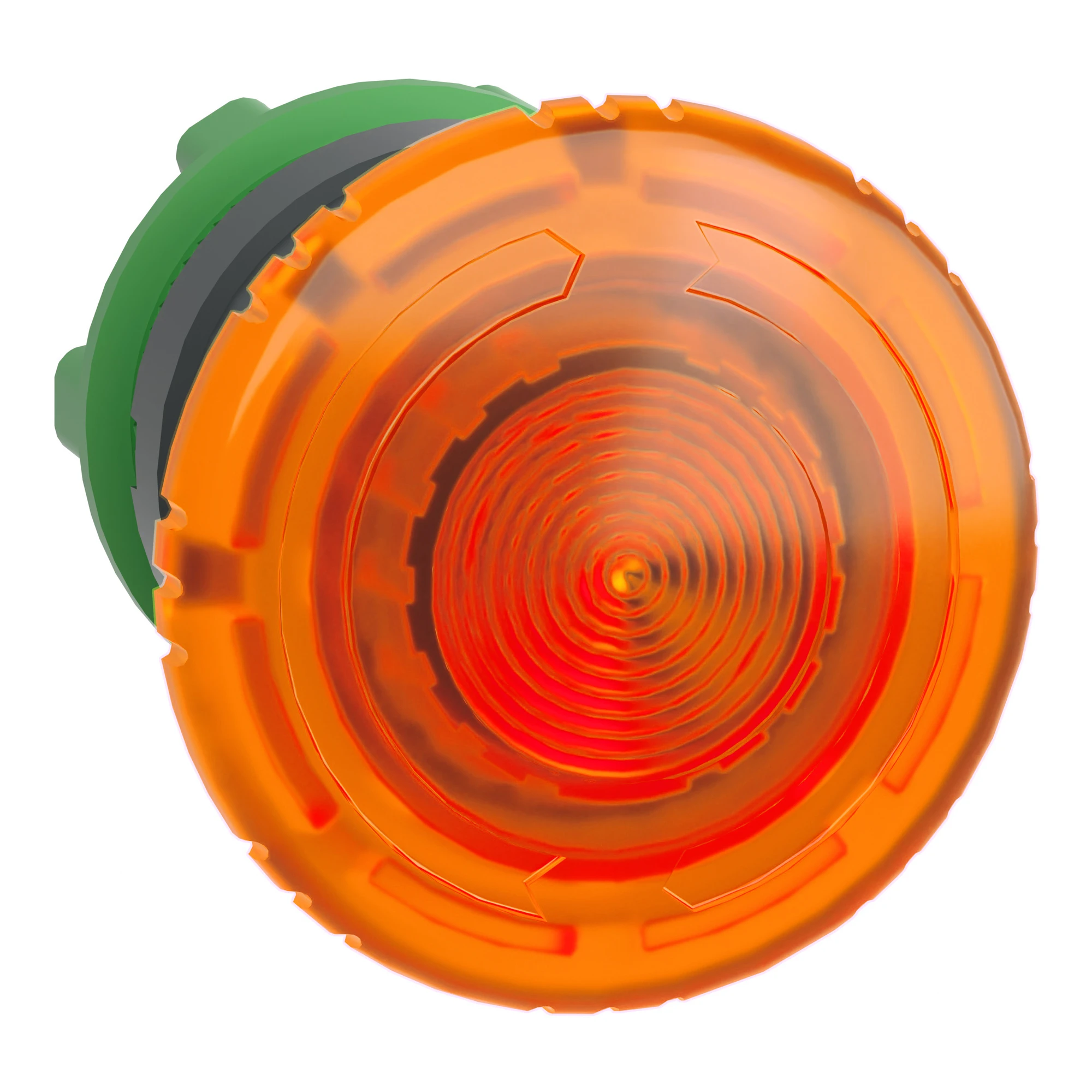 Schneider Electric ZB5AW753 Emergency Stop Button, Front Element, Harmony XB5, Plastic, 22mm, Illuminated, Orange, Twist to Release, for Universal LED (img_001)