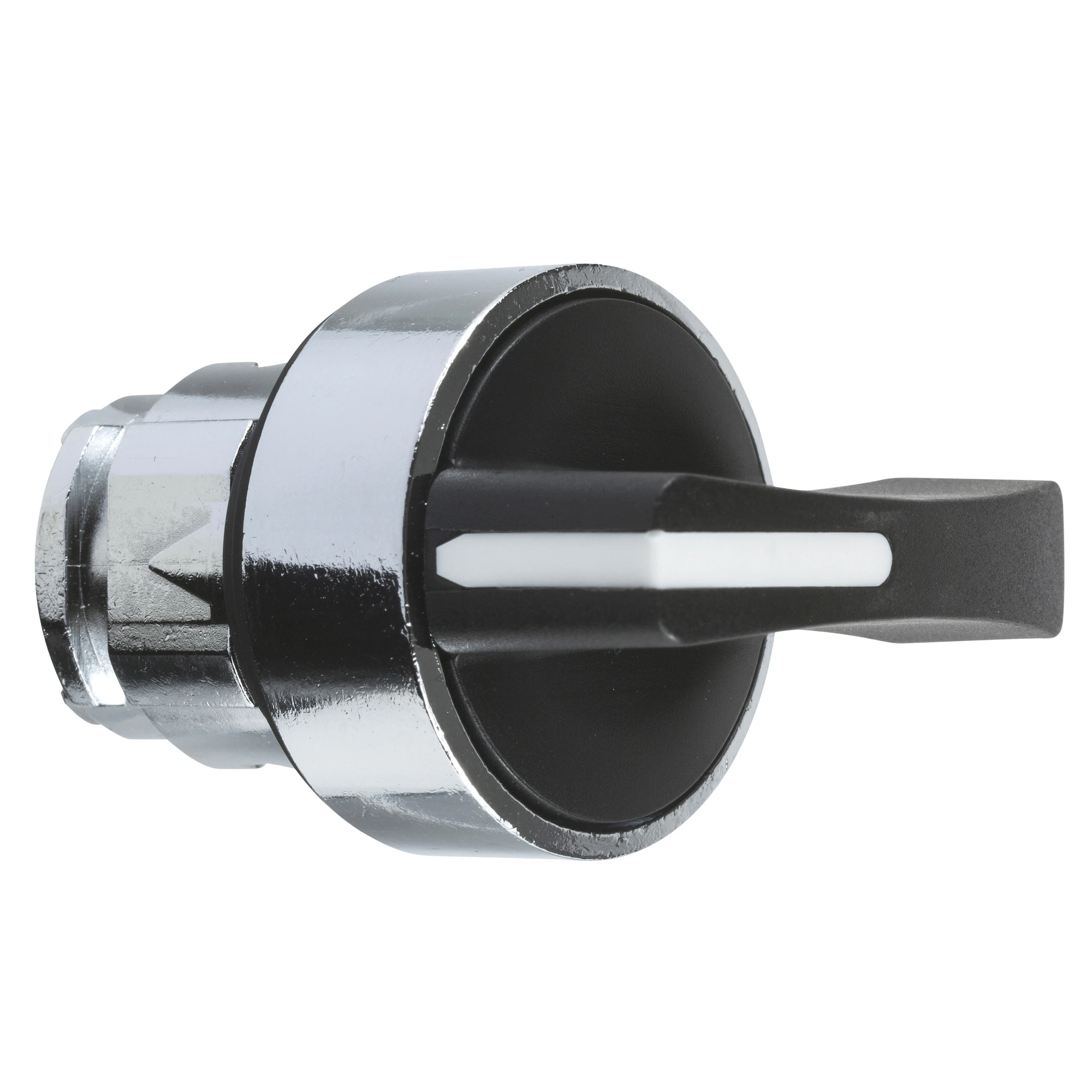 Schneider Electric ZB4BJ4 Selector switch, front element, Harmony XB4, metal, 22mm, black, 2 positions, long toggle, momentary (img_001)