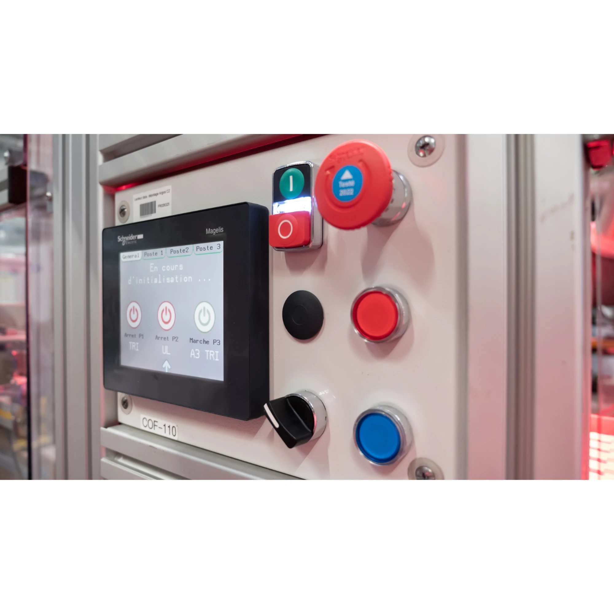 Schneider Electric XB4BK124B5 Illuminated Selector Switch, Harmony XB4, Metal, 22mm, Red, Universal LED, 2 Positions, 1NO+1NC, 24V ACDC (img_008)