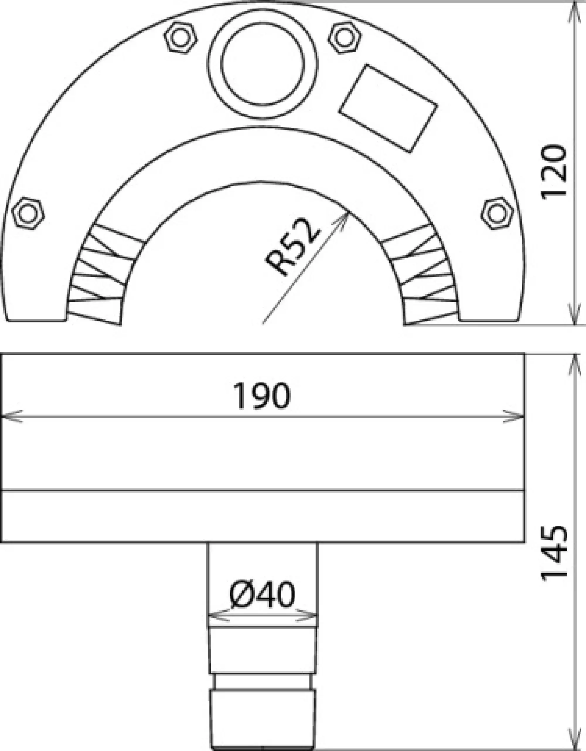Dehn 785140 Half-round brush for suction D=120mm for MS dry cleaning set -36kV (img_002)