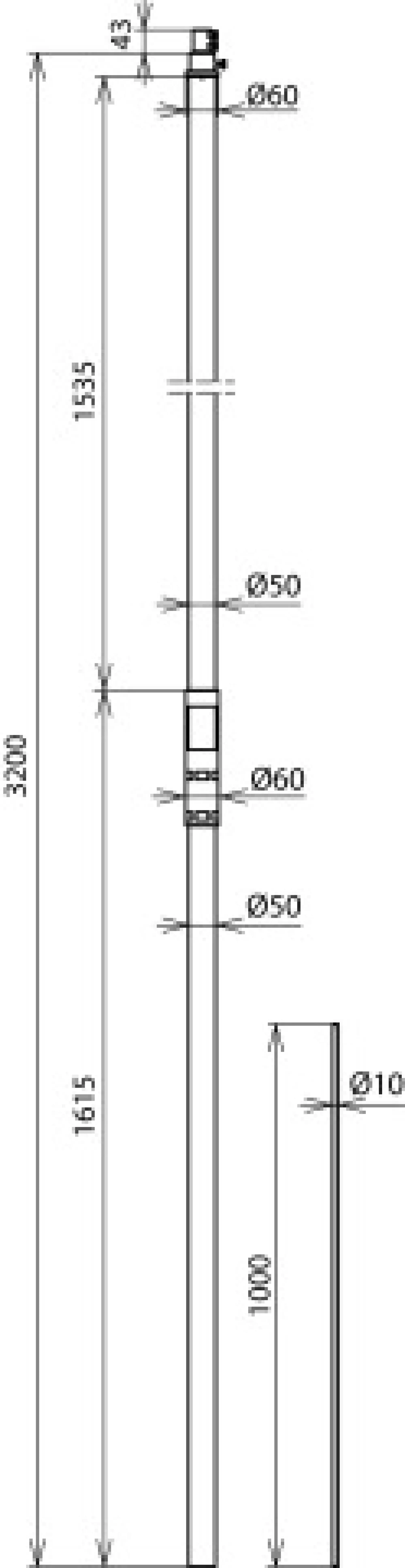 Dehn 105314 Support. tube D 50mm L 3200mm GRP/StSt w. air-termination rod D 10mm L 1000mm (img_002) Dehn 105314 Support. tube D 50mm L 3200mm GRP/StSt w. air-termination rod D 10mm L 1000mm (img_002)