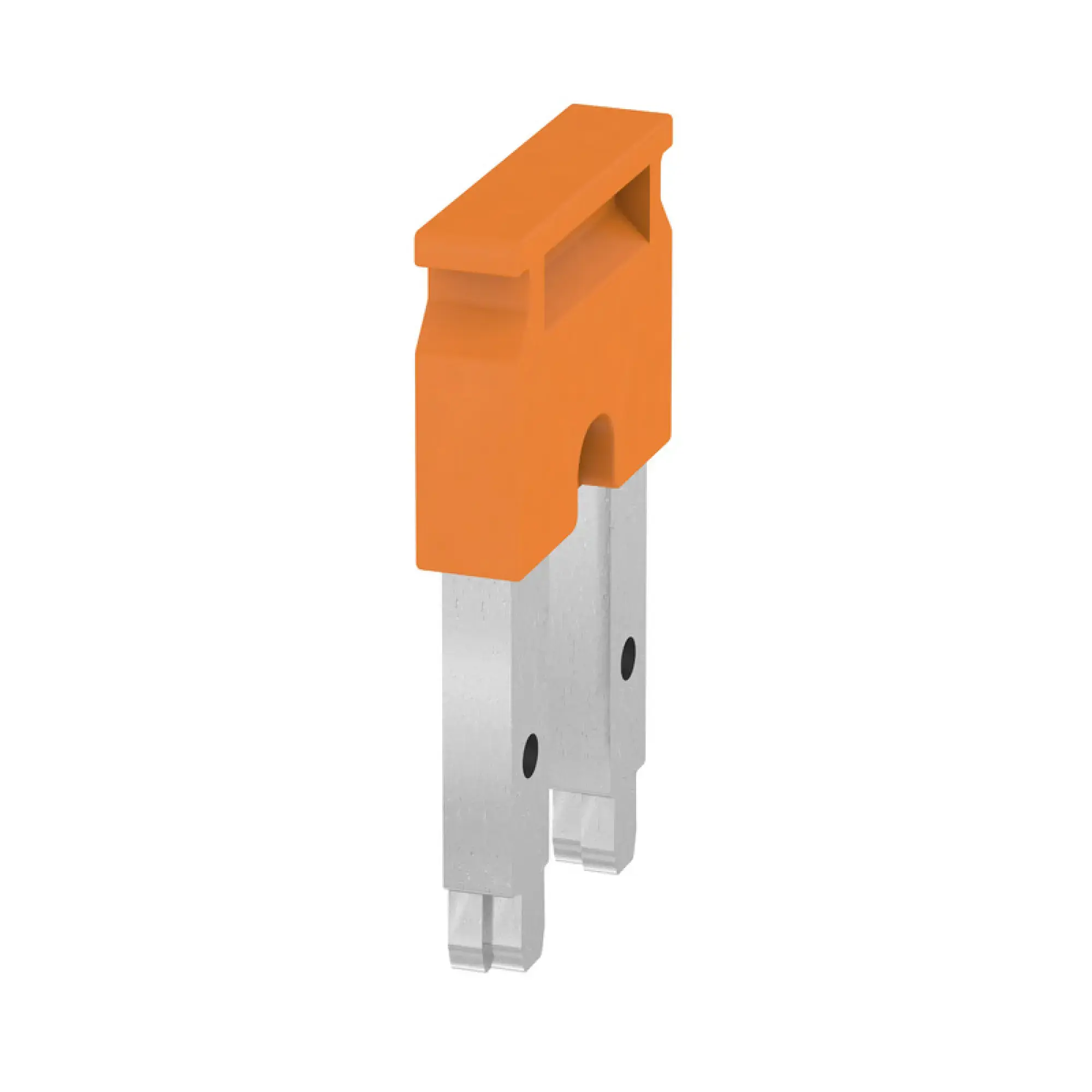 Weidmüller 2634950000 Cross-connector (terminal), Plugged, orange, 125 A, Number of poles: 2, Pitch in mm: 16.00, Insulated: Yes, Width: 25 mm (img_001)