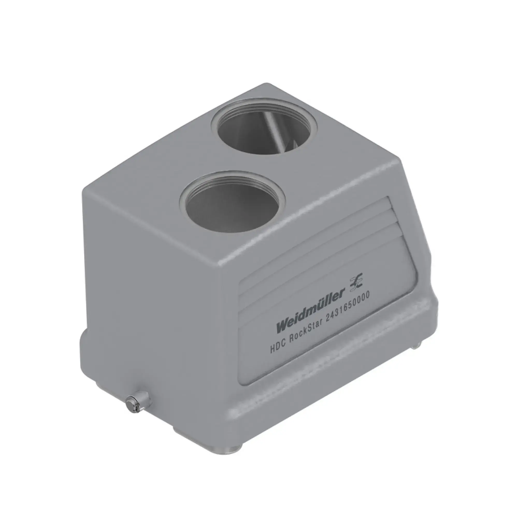 Weidmüller 2431650000 Housing (industry plug-in connectors), Plug housing, Cable entry from top, End-locking clamp, lower side, Size: 12, IP65 (in plugged condition) (img_001)