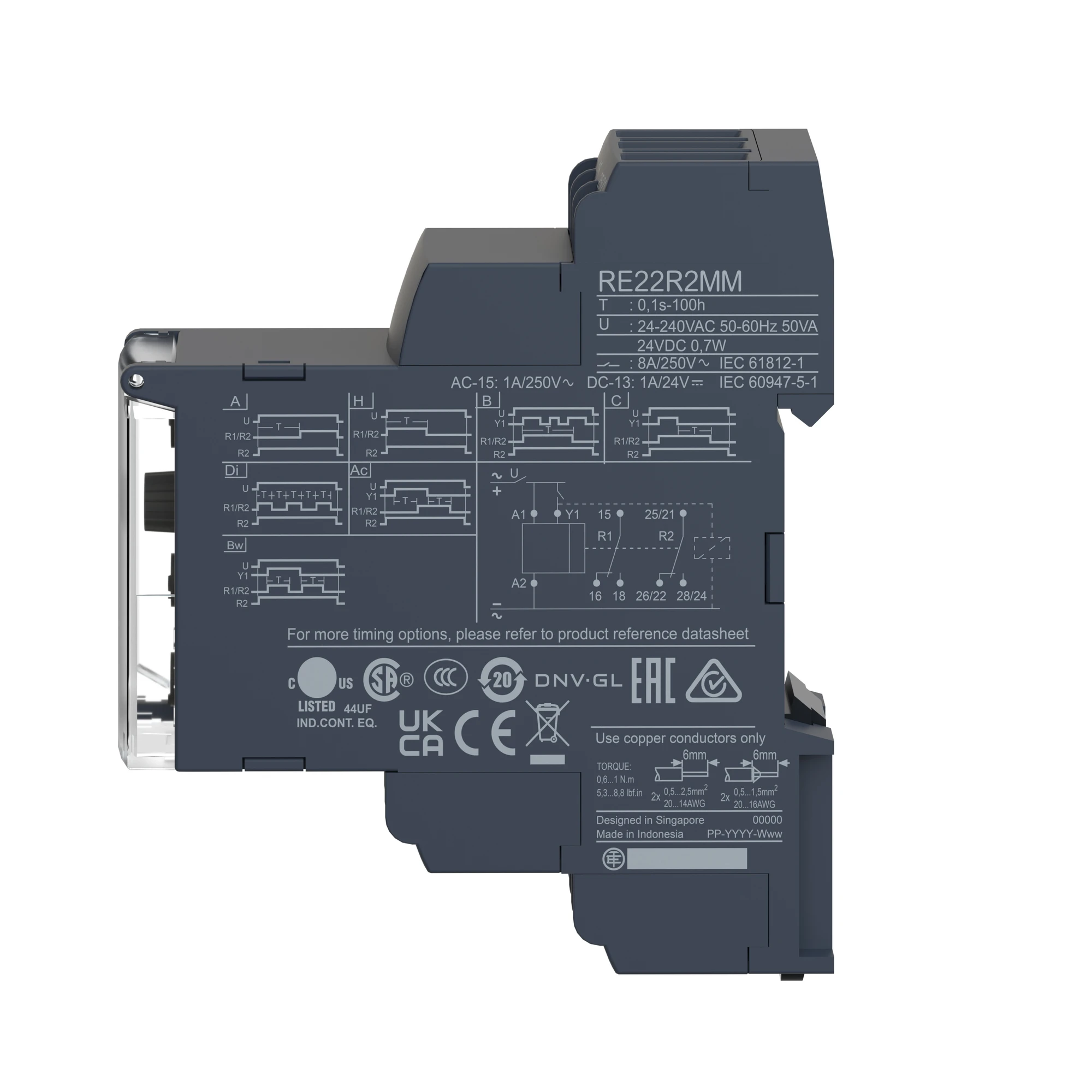 Schneider Electric RE22R2MMW Multi-function time relay (10 functions), 0.1 s-100 h, 12-240VAC/DC, 2 W (img_007)