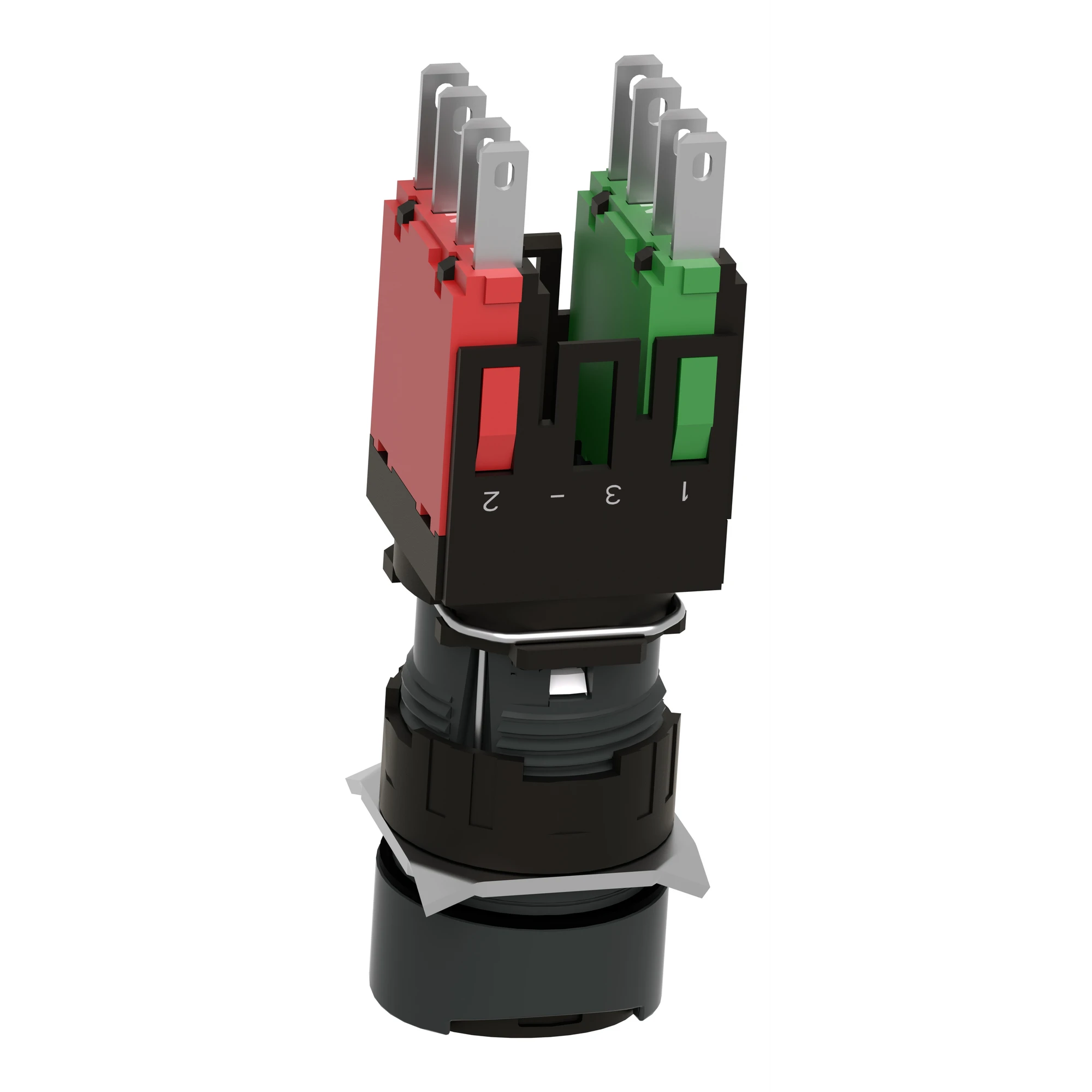 Schneider Electric XB6AA25B Push button, black Ø 16, flat, without latching, 1NO+1NC (img_005)