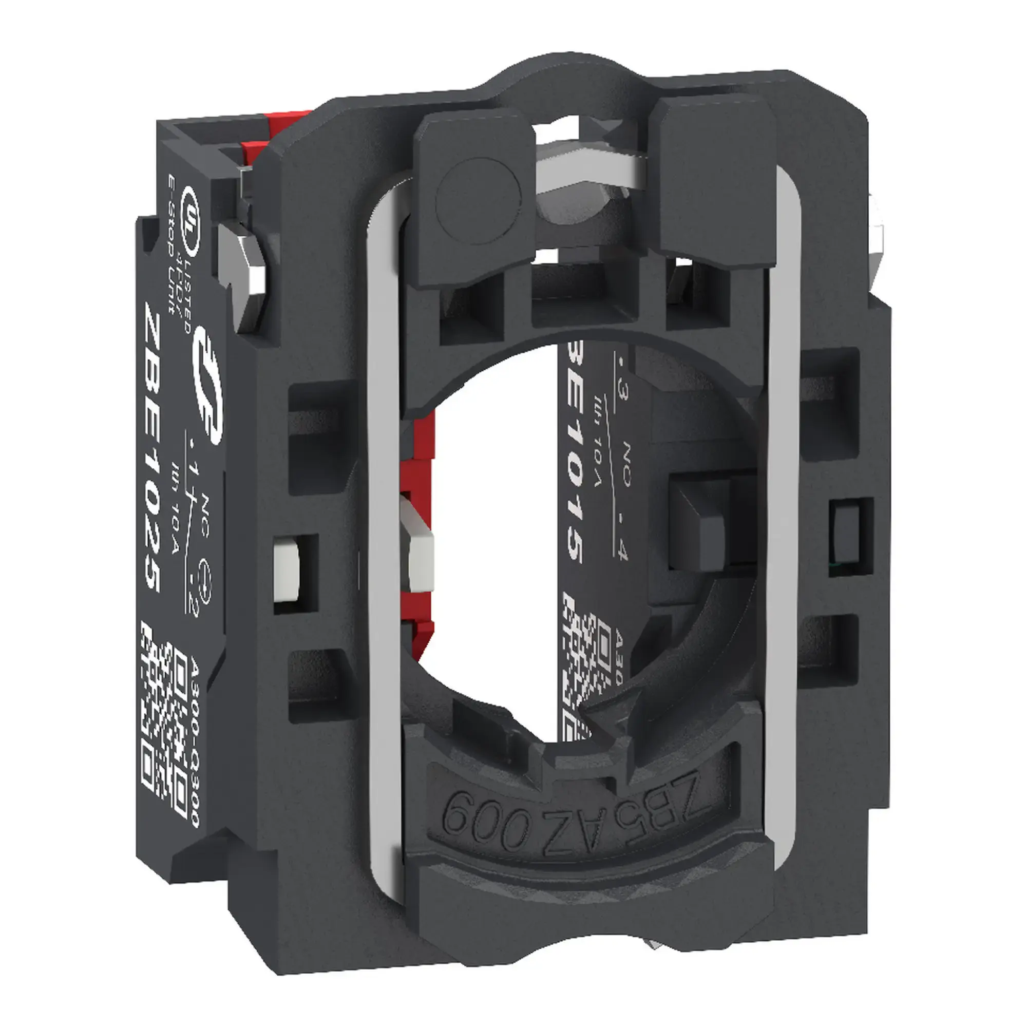 Schneider Electric ZB5AZ1055 Auxiliary contact block with mounting flange, Harmony XB5, plastic, 22mm, 30mm, 1NO+1NC, spring clamp connection (img_002) Schneider Electric ZB5AZ1055 Auxiliary contact block with mounting flange, Harmony XB5, plastic, 22mm, 30mm, 1NO+1NC, spring clamp connection (img_002)