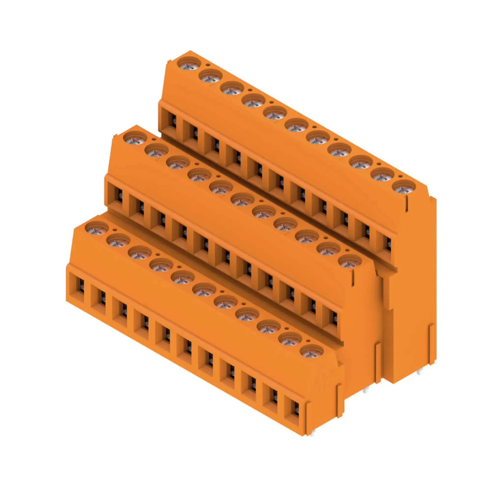 Weidmüller 1769710000 PCB terminal, 320 V, 17.5 A, Pitch in mm: 5.08, 2.5 mm², Number of poles: 33, Clamping yoke connection, THT solder connection, 90°, Box (img_001)