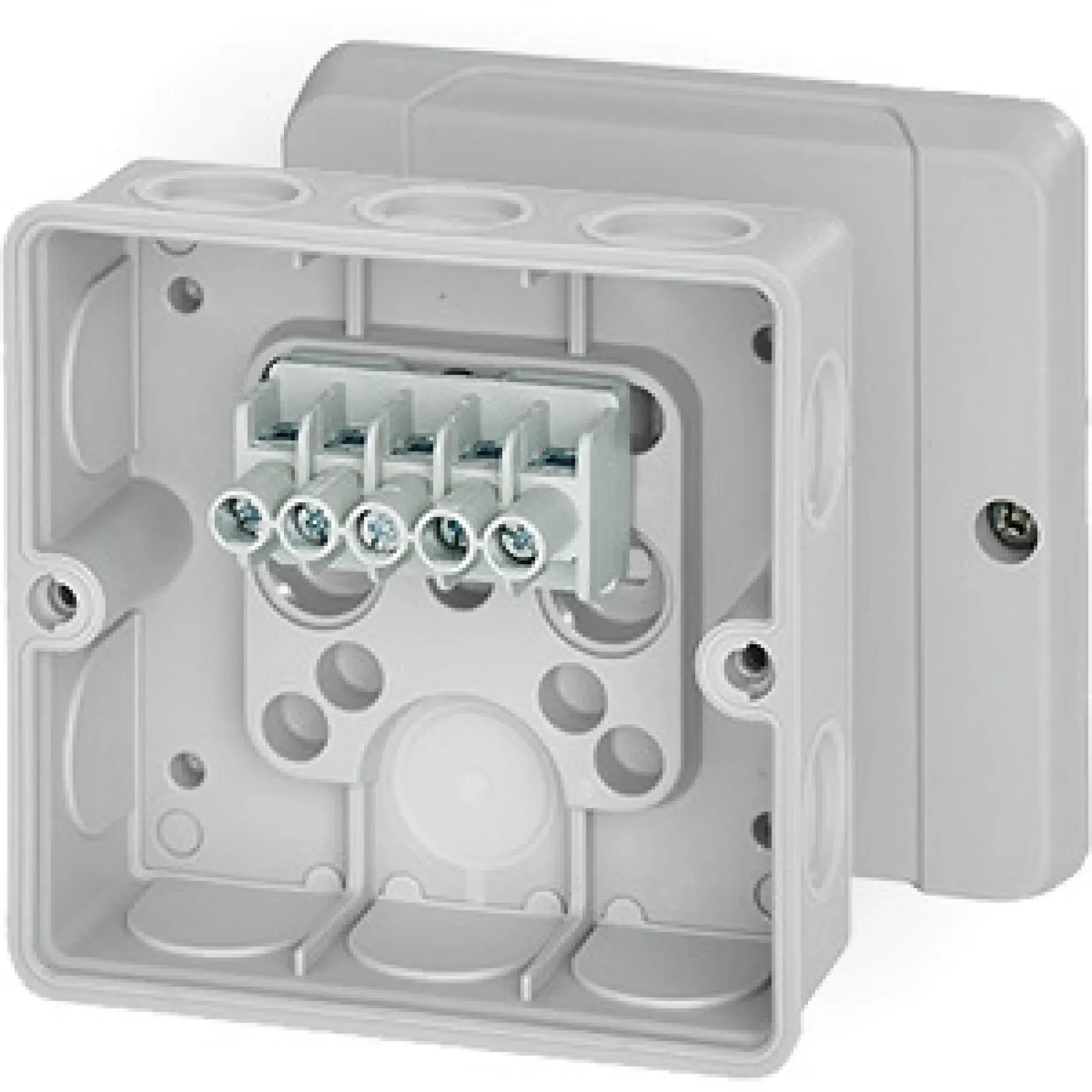 Hensel 62000268 Kabelabzweigkasten 1,5-4 qmm 3phasig, 6 qmm 1phasig, 5pol. Klemme DE 9345 (img_001)