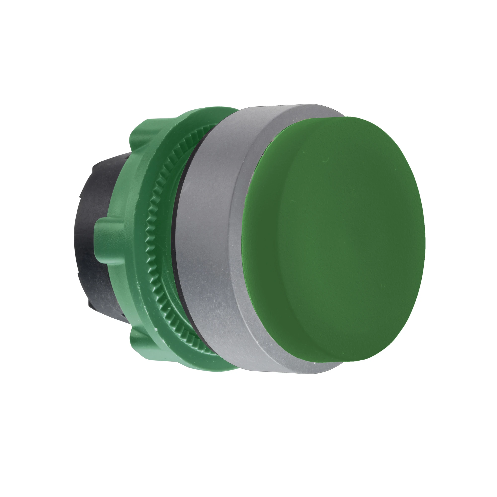 Schneider Electric ZB5AH3C0 Push button, Front element, Harmony XB5, Plastic, 22mm, green, black, unmarked, protruding, latching (img_001)