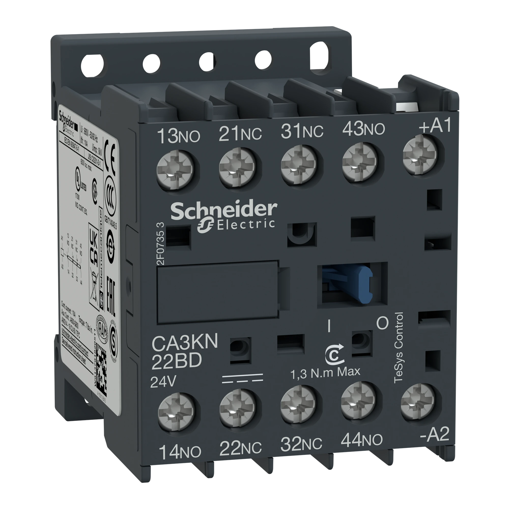 Schneider Electric CA3KN22ED Auxiliary Contactor, 2NO+2NC, 48V DC (img_001) Schneider Electric CA3KN22ED Auxiliary Contactor, 2NO+2NC, 48V DC (img_001)