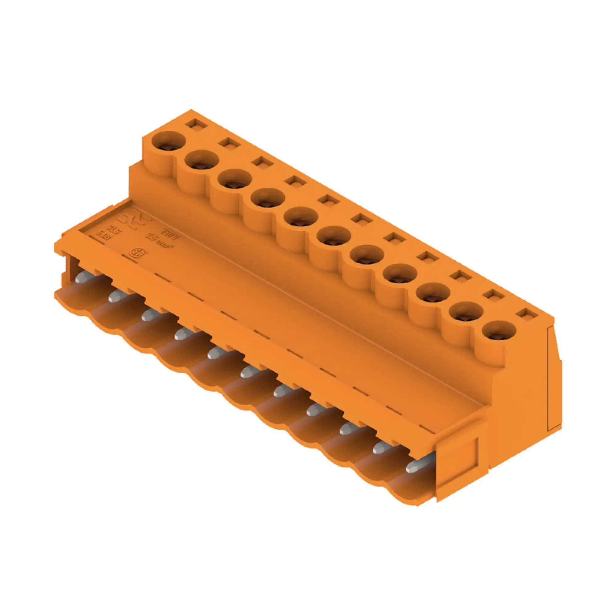 Weidmüller 1627330000 PCB connector (wire connection), 320 V, 21.5 A, Pitch in mm: 5.08, 3.31 mm², Number of poles: 11, Clamping yoke connection, Box (img_001)