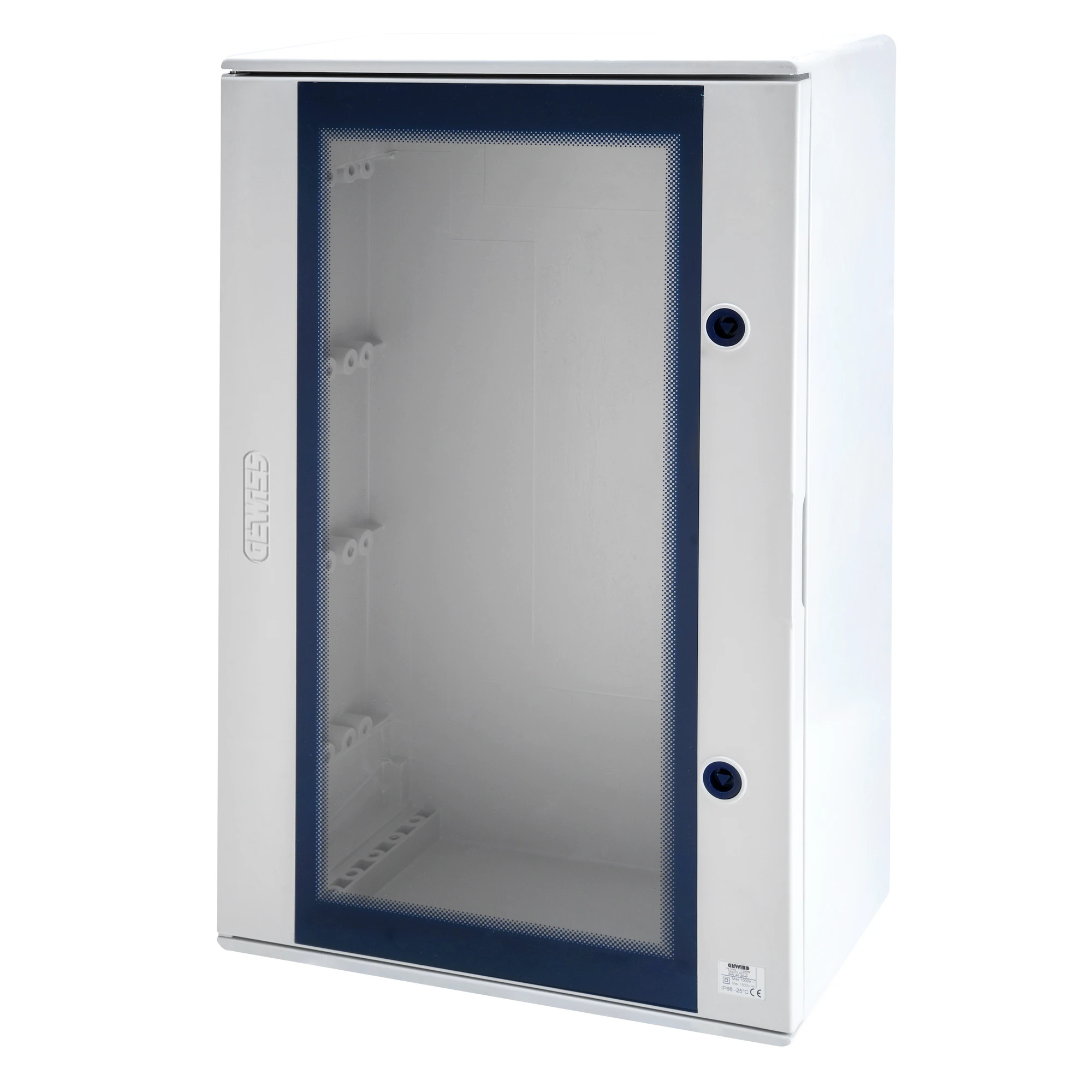 GEWISS GW46205F POLYESTER ENCLOSURE WITH TRANSPARENT DOOR FITTED WITH LOCK - 515X650X250 - IP66 - GREY RAL 7035 (img_001)