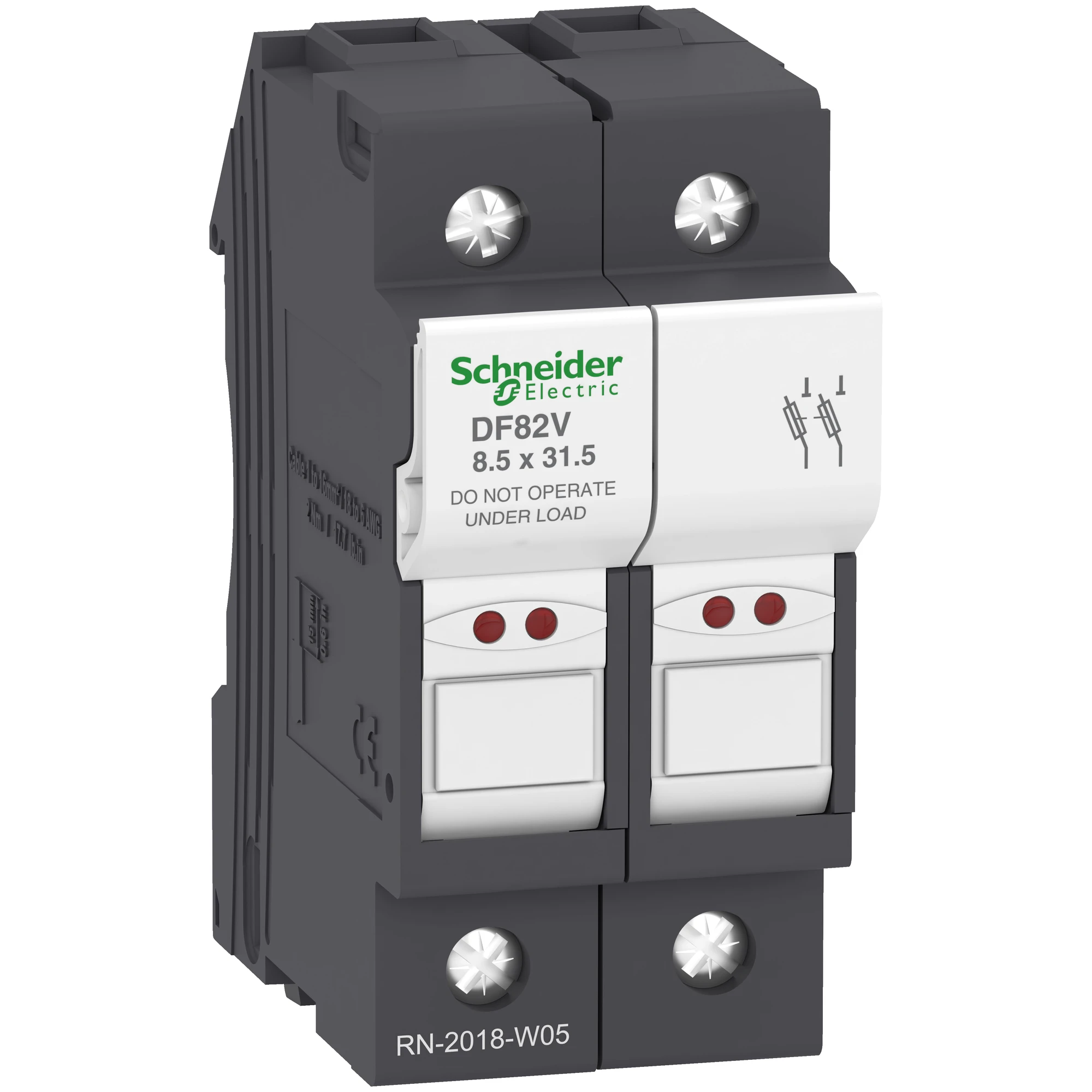 Schneider Electric DF82V Safety holder TeSys 2p 25A - fuse size 8.5x31.5mm, w. indicator for fuse blown (img_001)