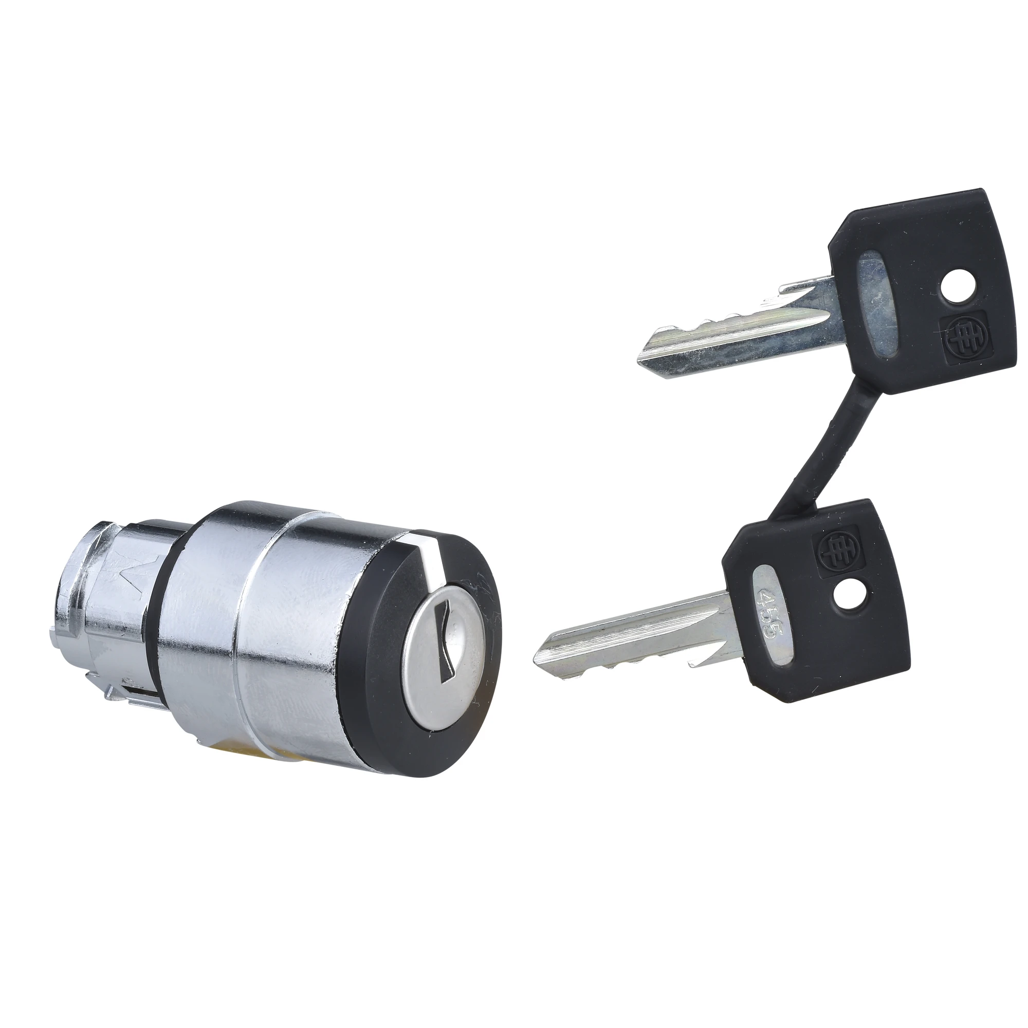 Schneider Electric ZB4BG08 Key switch, front element, Harmony XB4, metal, 22mm, black, 3 positions, center left latching (img_001)