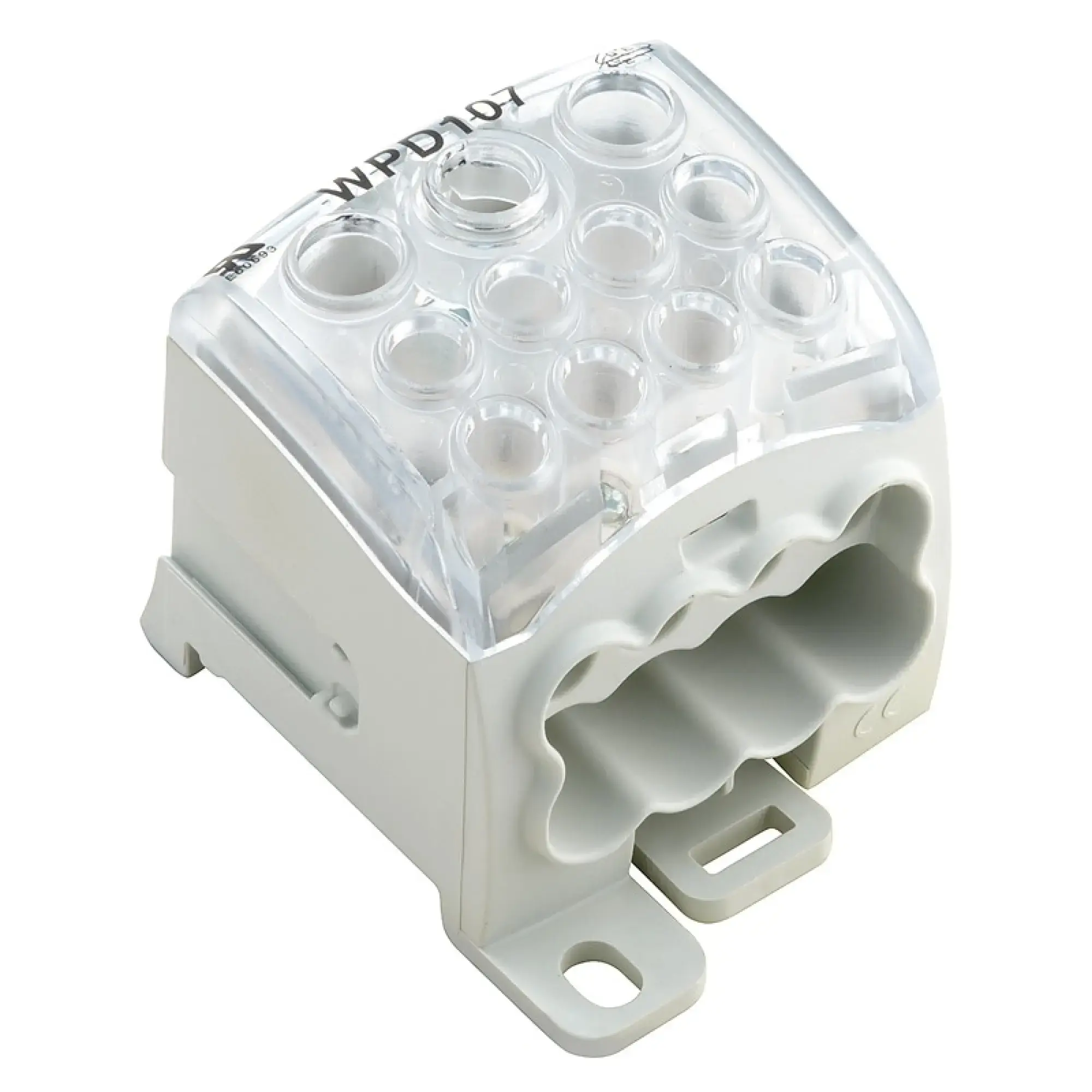 Weidmüller 1562220000 Potential distributor terminal, Screw connection, Light Grey, 95 mm², 270 A, 1000 V, Number of connections: 11, Number of levels: 1, Mounting plate, T (img_001)