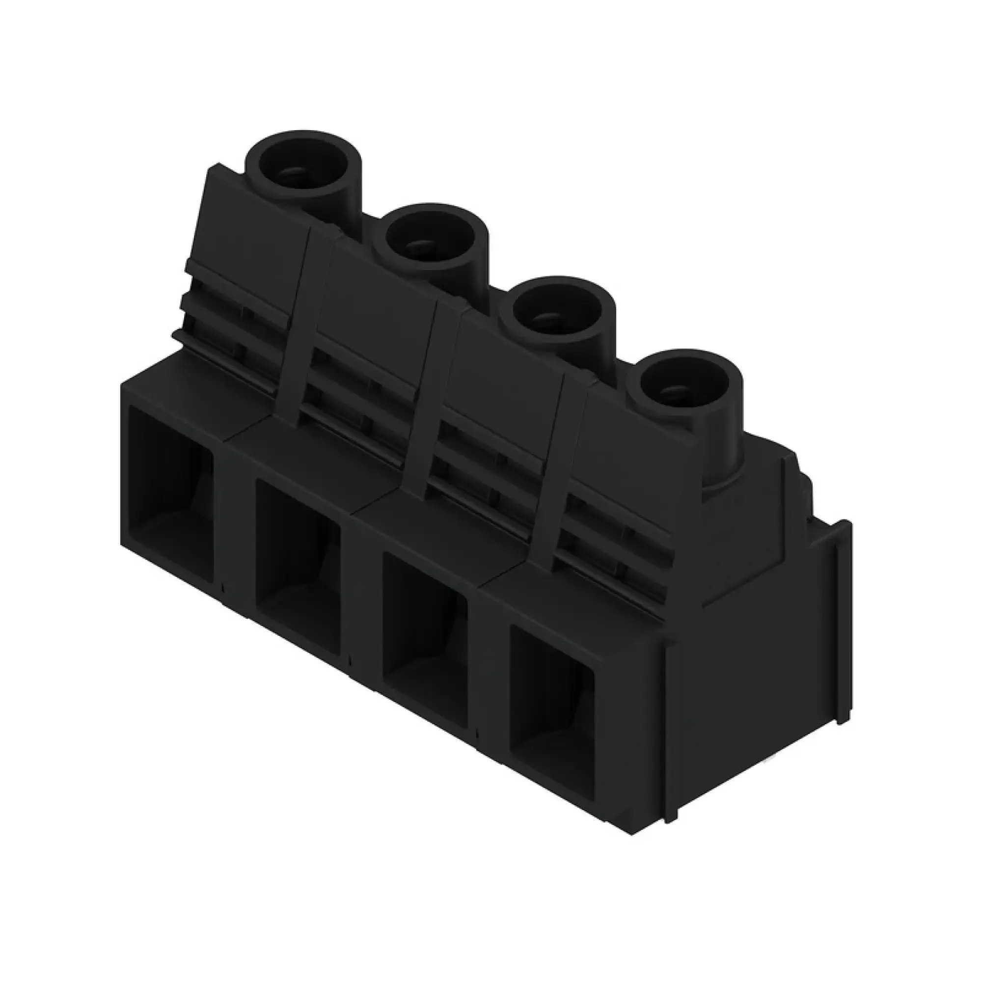 Weidmüller 2014400000 PCB terminal, 1000 V, 76 A, Pitch in mm: 12.70, 16 mm², Number of poles: 4, Clamping yoke connection, THT solder connection, 90°, Box (img_001) Weidmüller 2014400000 PCB terminal, 1000 V, 76 A, Pitch in mm: 12.70, 16 mm², Number of poles: 4, Clamping yoke connection, THT solder connection, 90°, Box (img_001)