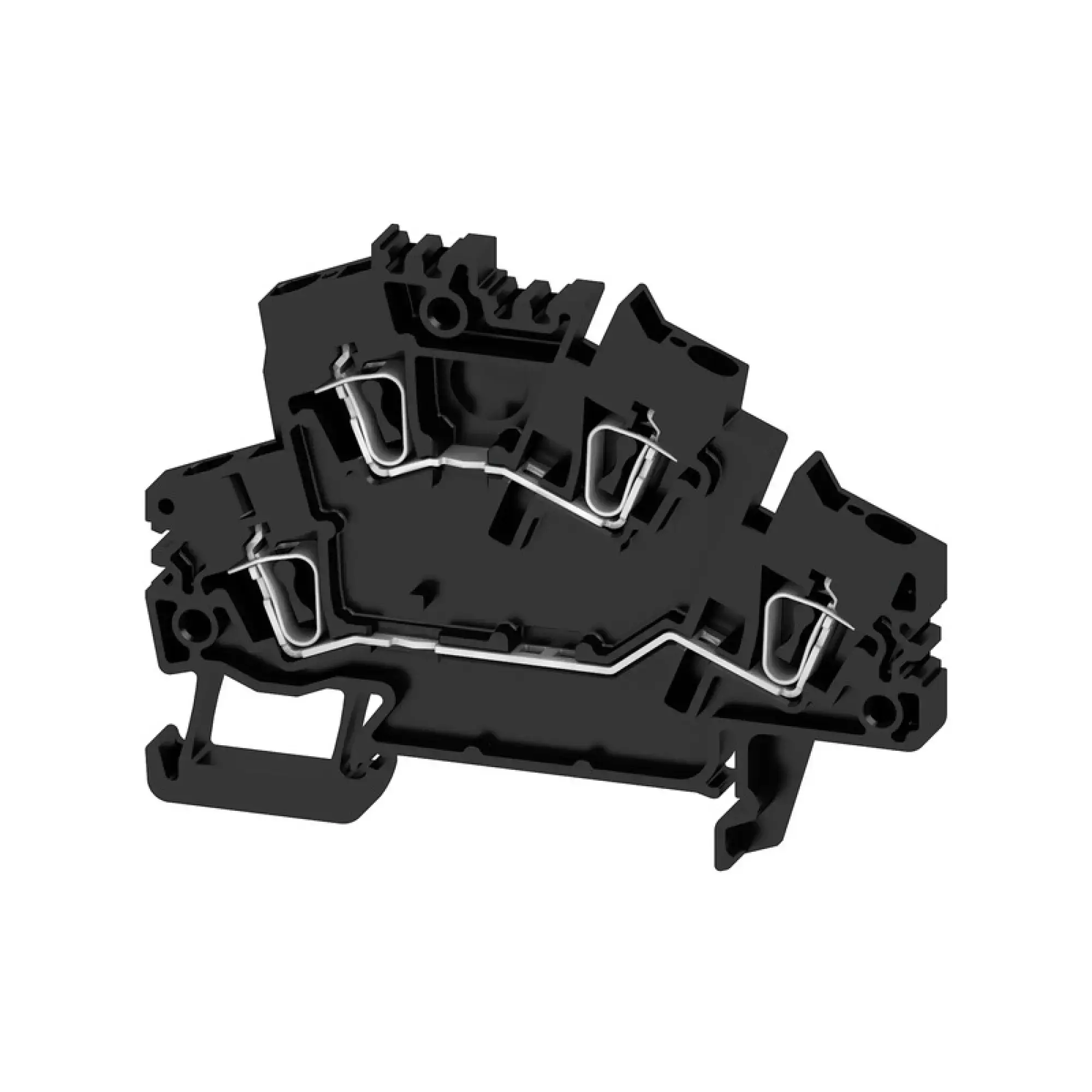 Weidmüller 2716220000 Multi-tier modular terminal, Tension-clamp connection, black, 2.5 mm², 800 V, 800 V, Number of connections: 4, Number of levels: 2, TS 35, V-0, Wemid (img_001)