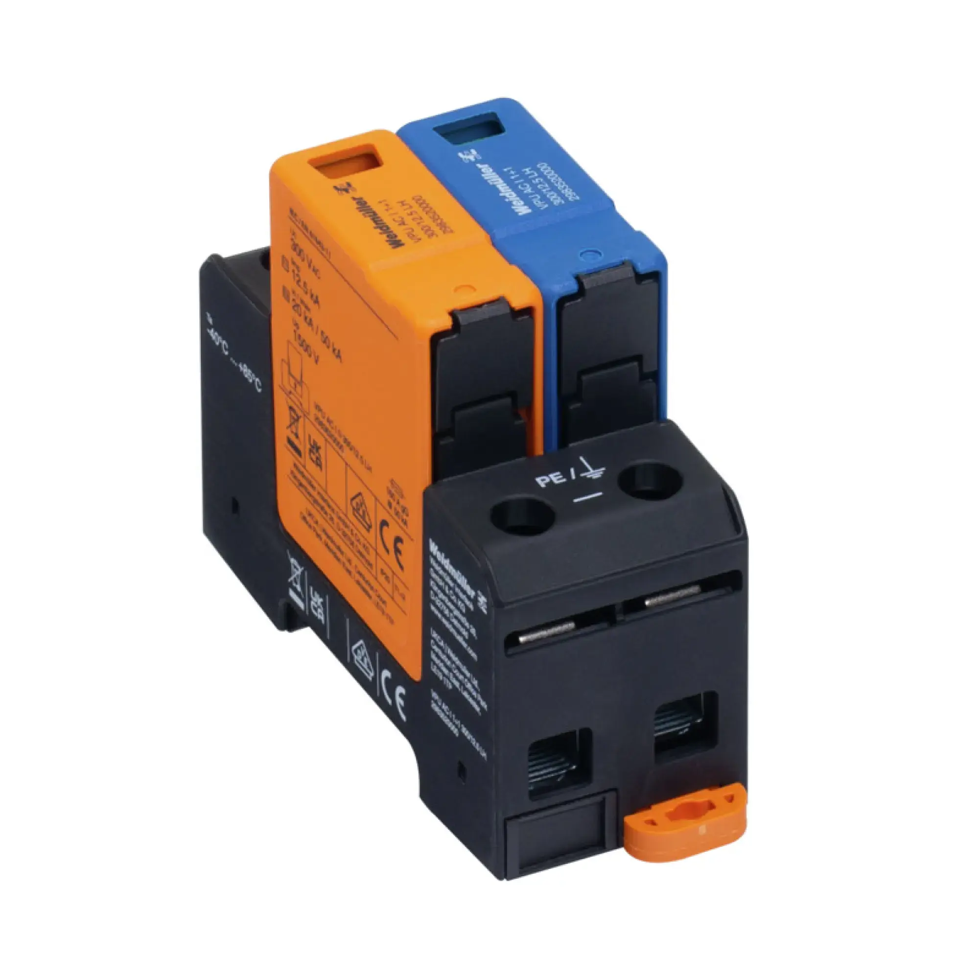 Weidmüller 2983520000 Surge voltage arrester (power supply systems), Surge protection, Type I, Low voltage network: Single-phase, TN, TT, IT with N, IT without N, AC, 230 (img_001)