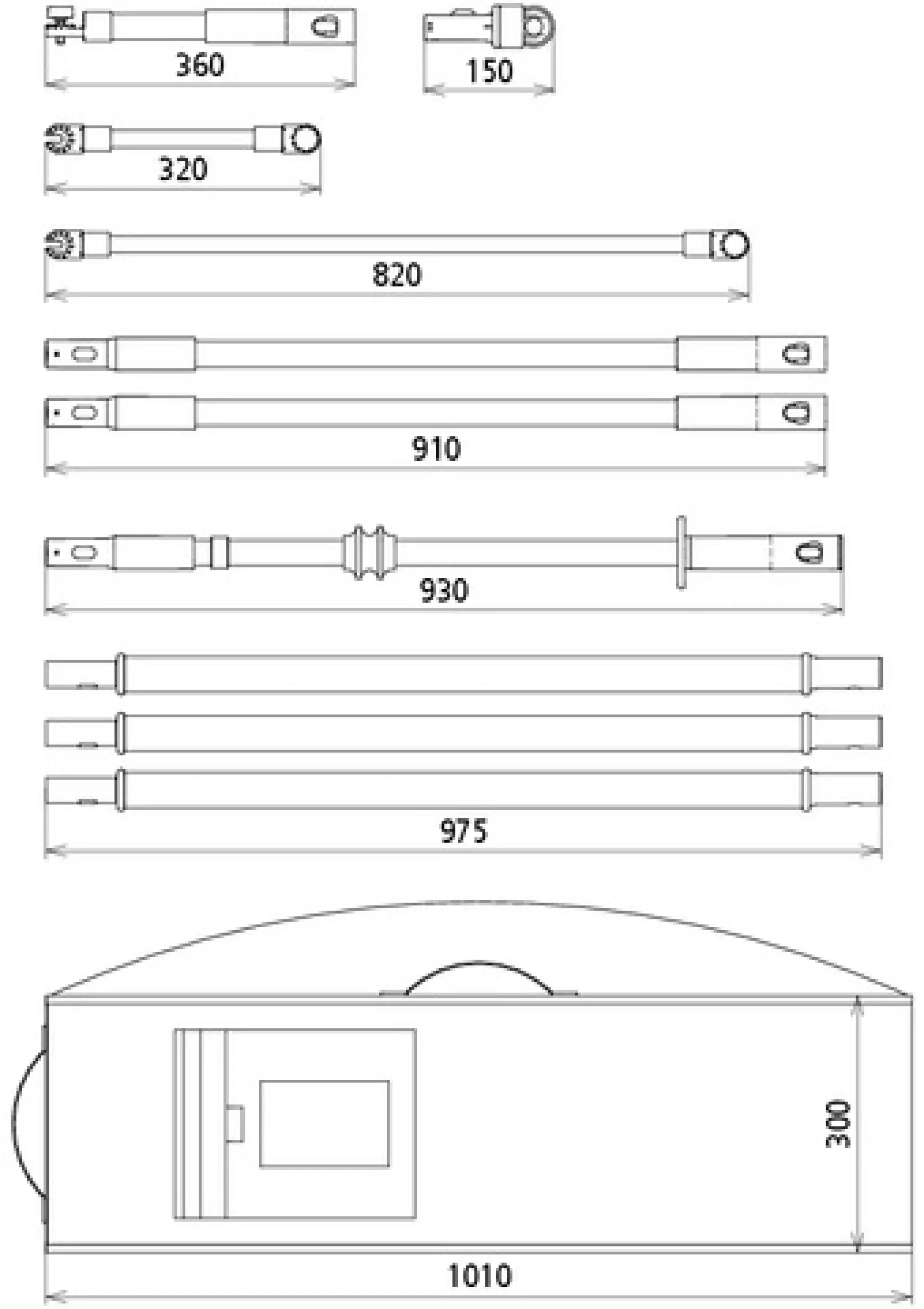 Dehn 766380 Operating stick SET 36kV with plug-in / gear coupling Also suitable for use in wet weather conditions (img_004)