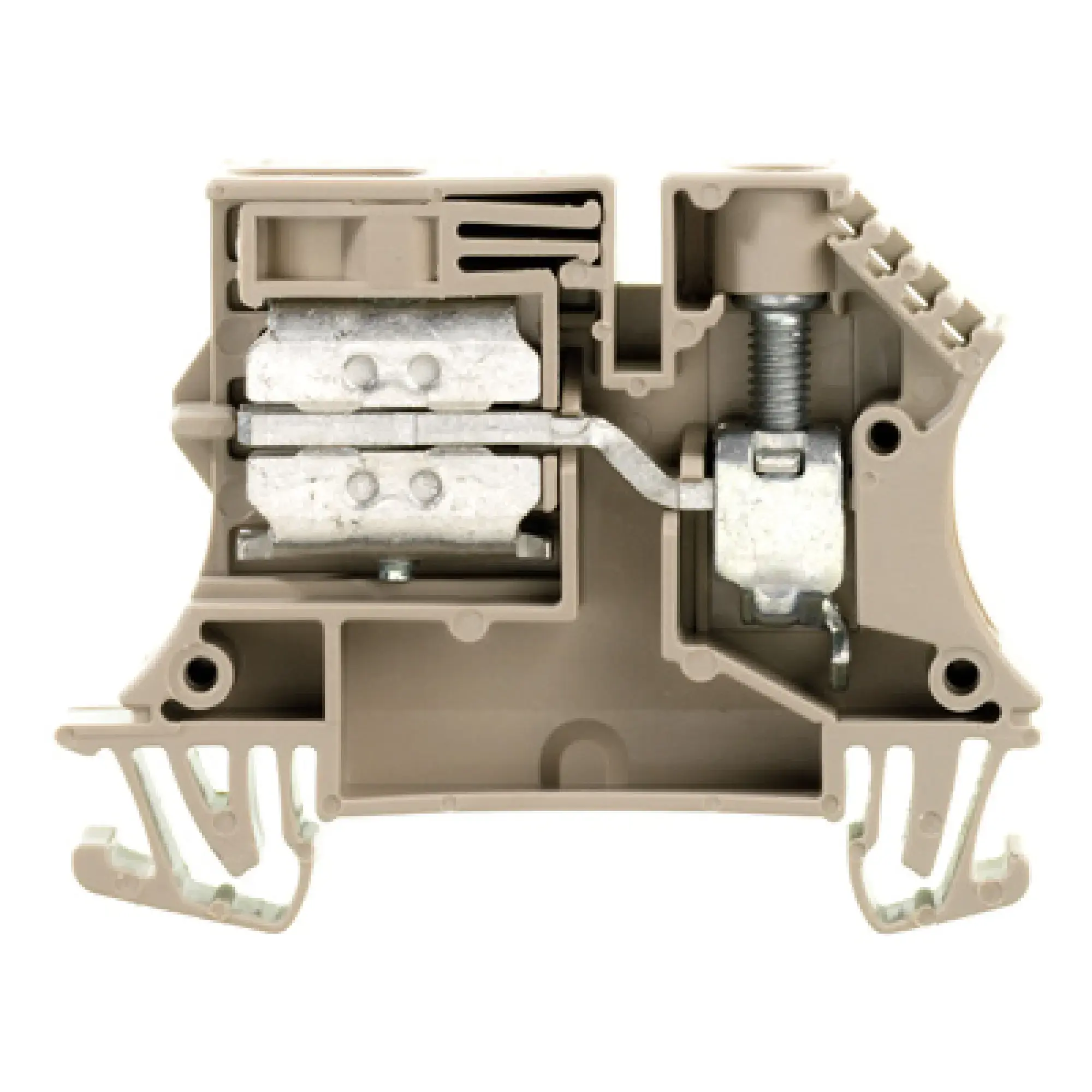 Weidmüller 1010900000 Neutral conductor modular terminal, Screw connection, 10, 400 V, 57 A, TS 35, dark beige (img_001)