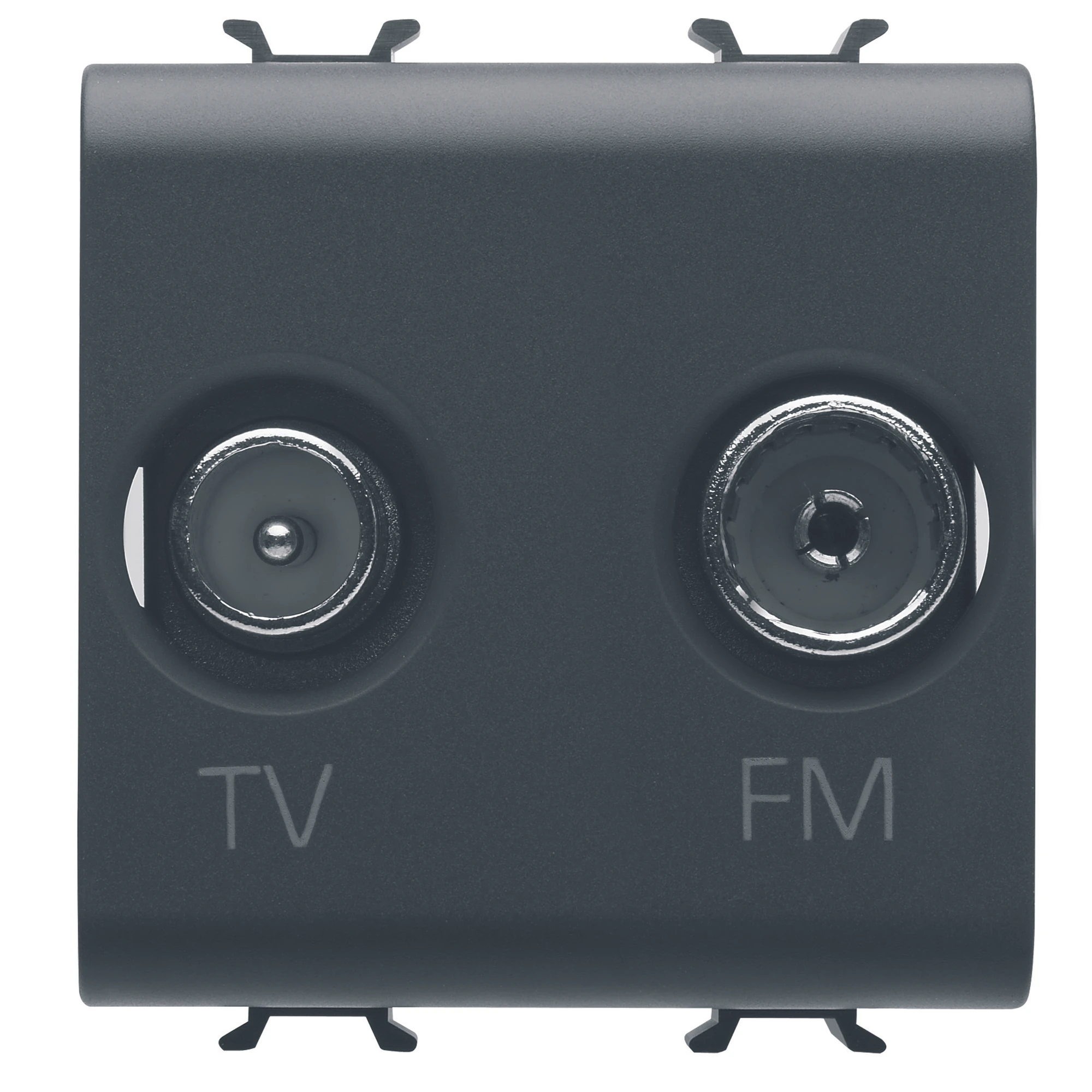 GEWISS GW12381 SOCKET-OUTLET TV-FM - DIRECT - 2 MODULES - SATIN BLACK - CHORUSMART (img_001)