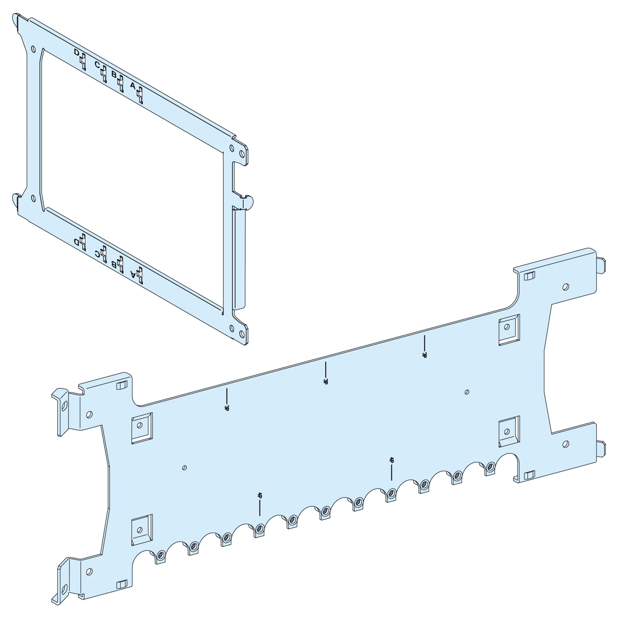 Schneider Electric LVS03423 PrismaSeT-P, Mounting plate, 3-4x NSX/NSX Vigi100-250 3-4 pole, Toggle switch, Plug-in technology, Vertical, Width=650mm, Height=5 Modules (img_001) Schneider Electric LVS03423 PrismaSeT-P, Mounting plate, 3-4x NSX/NSX Vigi100-250 3-4 pole, Toggle switch, Plug-in technology, Vertical, Width=650mm, Height=5 Modules (img_001)