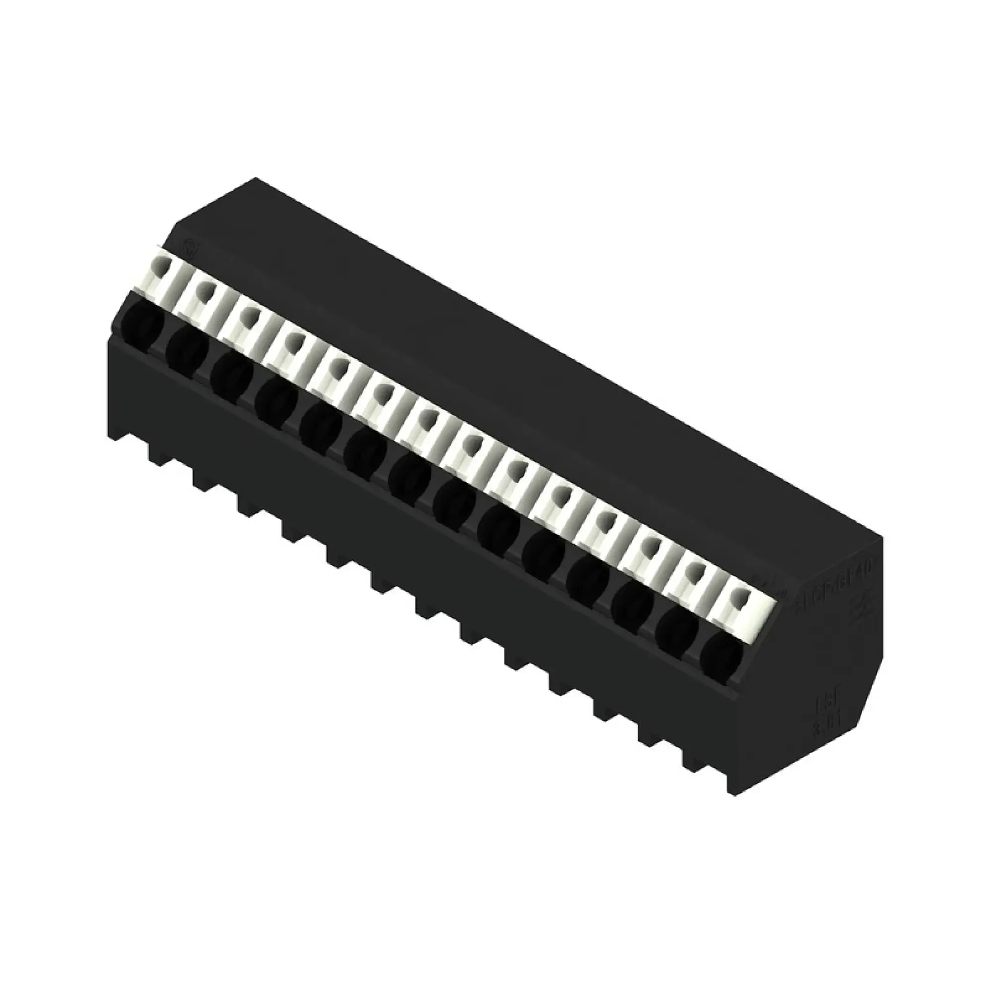 Weidmüller 1885540000 PCB terminal, 160 V, 17.5 A, Pitch in mm: 3.81, 1.5 mm², Number of poles: 14, PUSH IN with actuator, THT/THR solder connection, 135°, Tube (img_001) Weidmüller 1885540000 PCB terminal, 160 V, 17.5 A, Pitch in mm: 3.81, 1.5 mm², Number of poles: 14, PUSH IN with actuator, THT/THR solder connection, 135°, Tube (img_001)