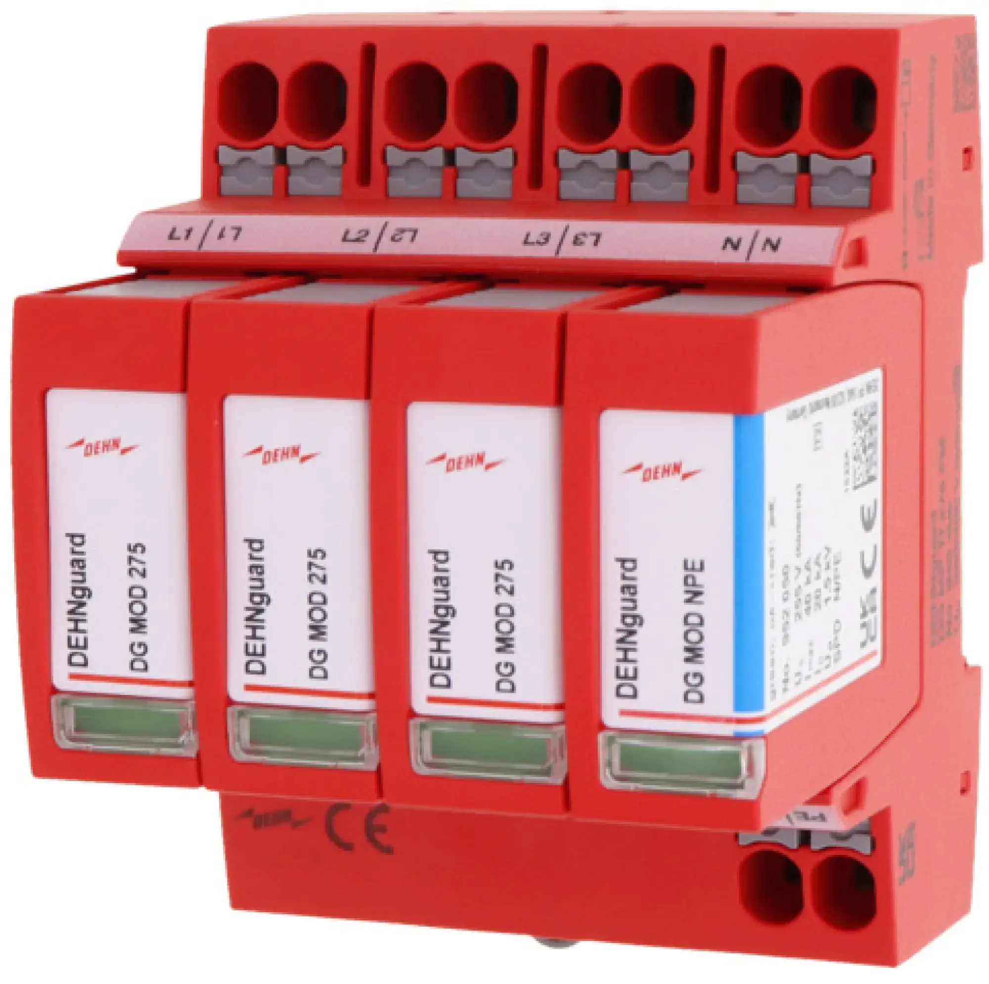 Dehn 942310 Surge arrester type 2+3 DEHNguard MP 4-pole Uc 275V for TT and TNS systems (img_001) Dehn 942310 Surge arrester type 2+3 DEHNguard MP 4-pole Uc 275V for TT and TNS systems (img_001)