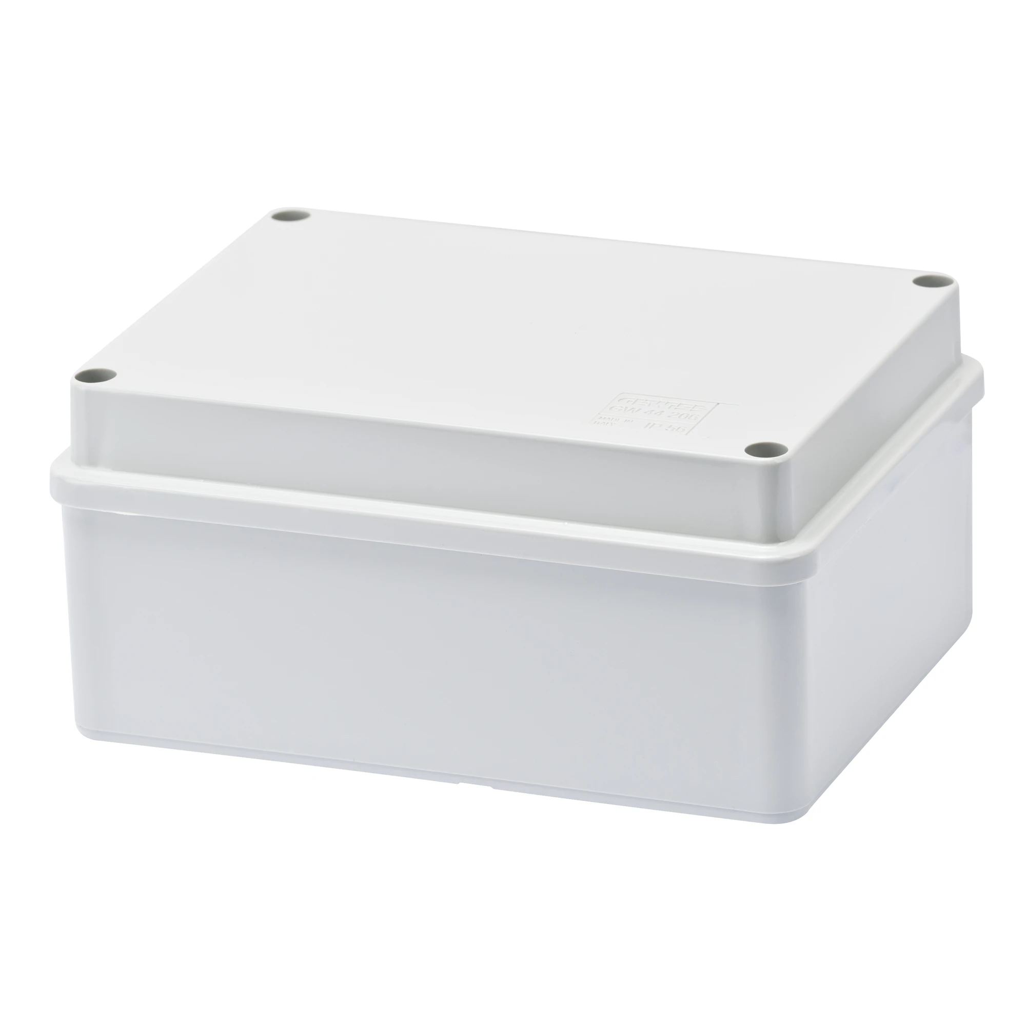 GEWISS GW44276 JUNCTION BOX WITH PLAIN SCREWED LID - IP56 - INTERNAL DIMENSIONS 150X110X70 - SMOOTH WALLS - GWT960ºC - GREY RAL 7035 (img_001) GEWISS GW44276 JUNCTION BOX WITH PLAIN SCREWED LID - IP56 - INTERNAL DIMENSIONS 150X110X70 - SMOOTH WALLS - GWT960ºC - GREY RAL 7035 (img_001)