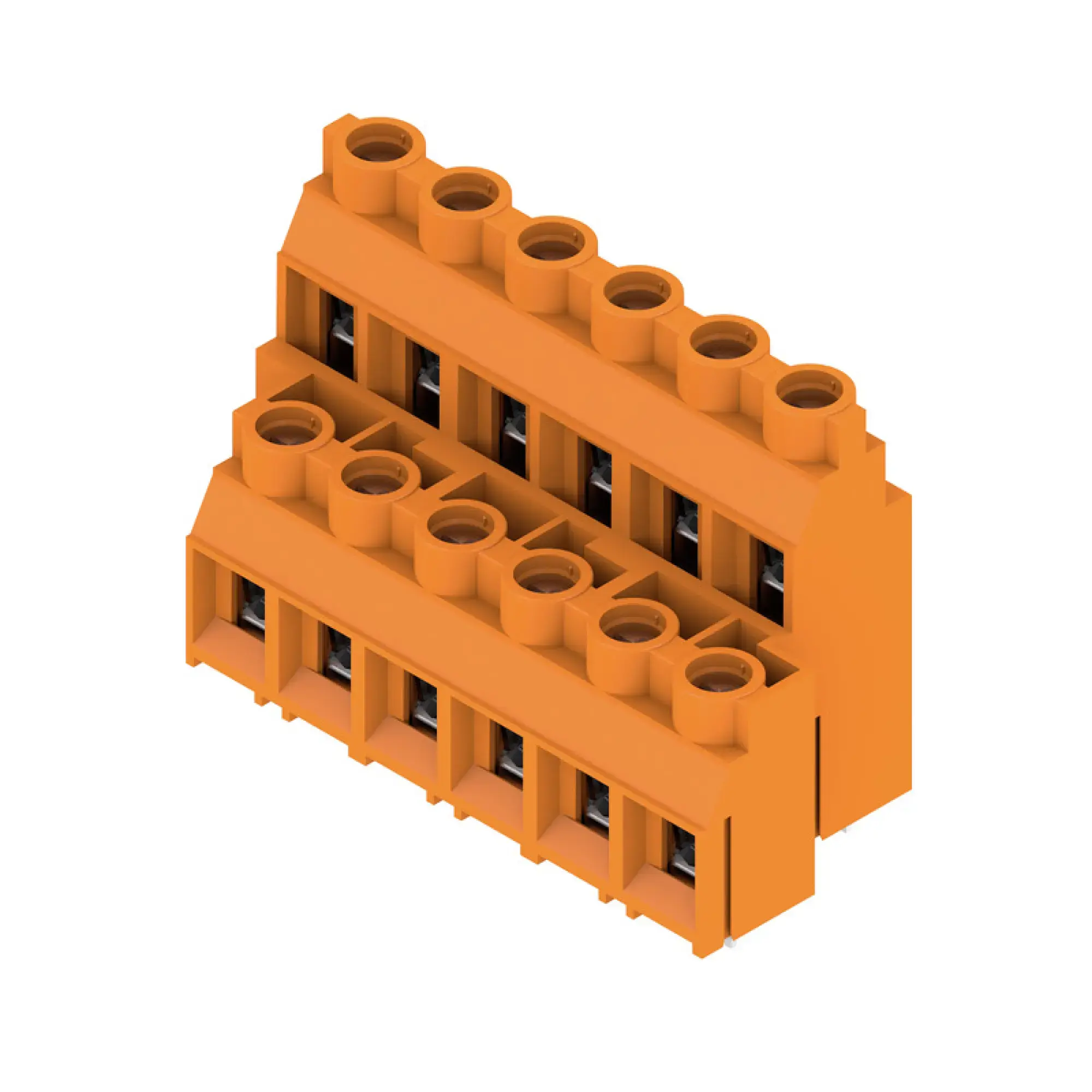 Weidmüller 1926370000 PCB terminal, 690 V, 32 A, Pitch in mm: 9.52, 6 mm², Number of poles: 12, Clamping yoke connection, THT solder connection, 90°, Box (img_001)
