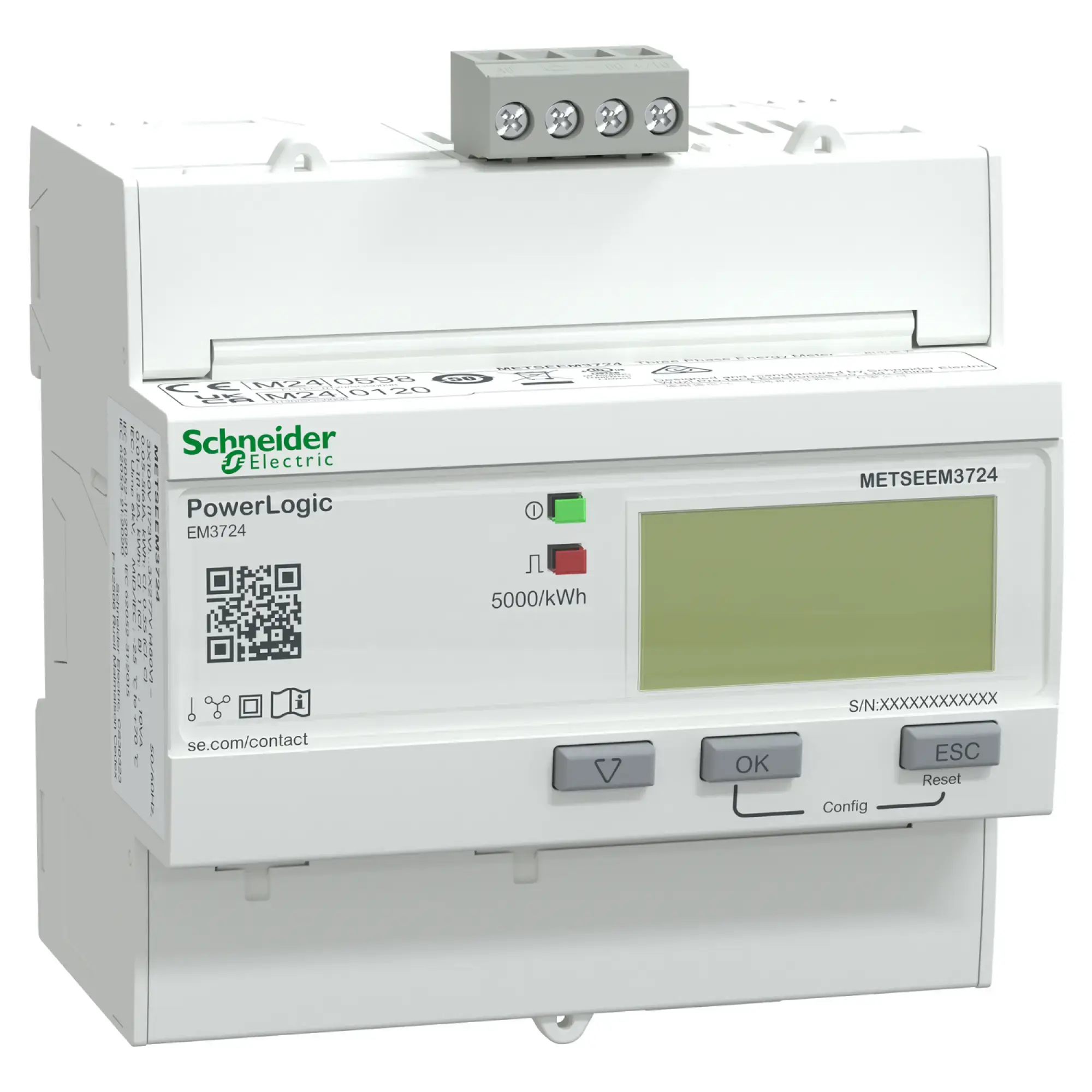 Schneider Electric METSEEM3724 Energiezähler EM3724, Stromwandler 1-5 A, Klasse 0,5S / Klasse 1, Modbus RTU, MID (img_001)