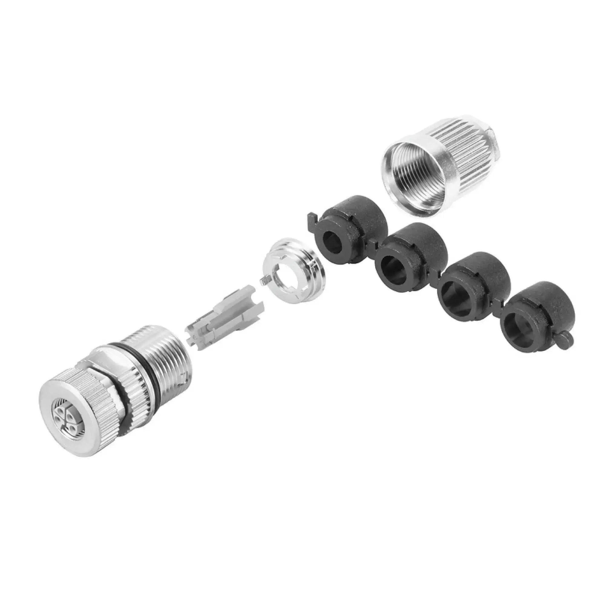 Weidmüller 2525620000 Round plug (field customisable), M12 socket, L-coded, Crimp connection, Number of poles: 5, IP67, when screwed in, Shield connection: Yes (img_001)