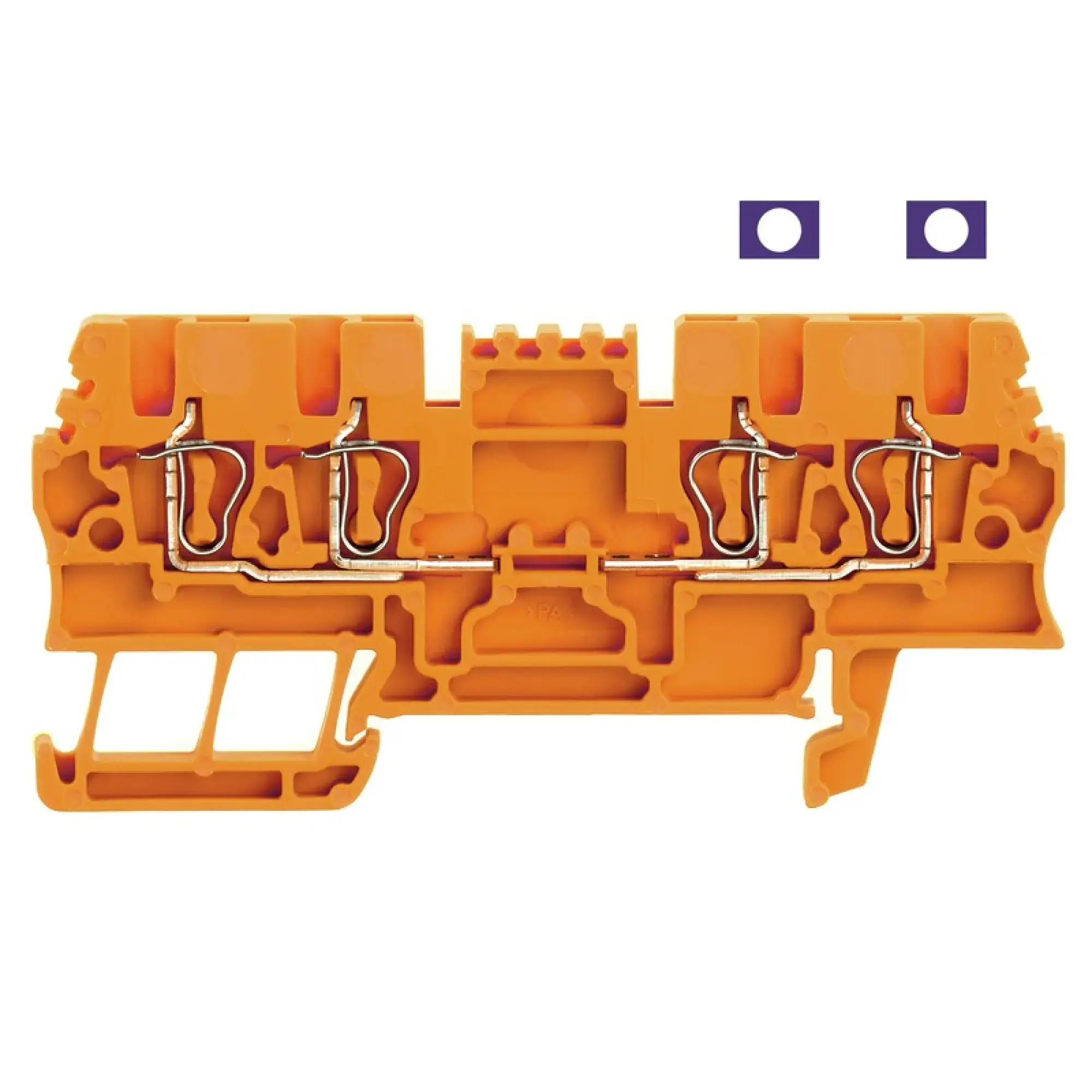 Weidmüller 1827000000 Feed-through terminal block, Tension-clamp connection, orange, 1.5 mm², 17.5 A, 500 V, Number of connections: 4 (img_001)